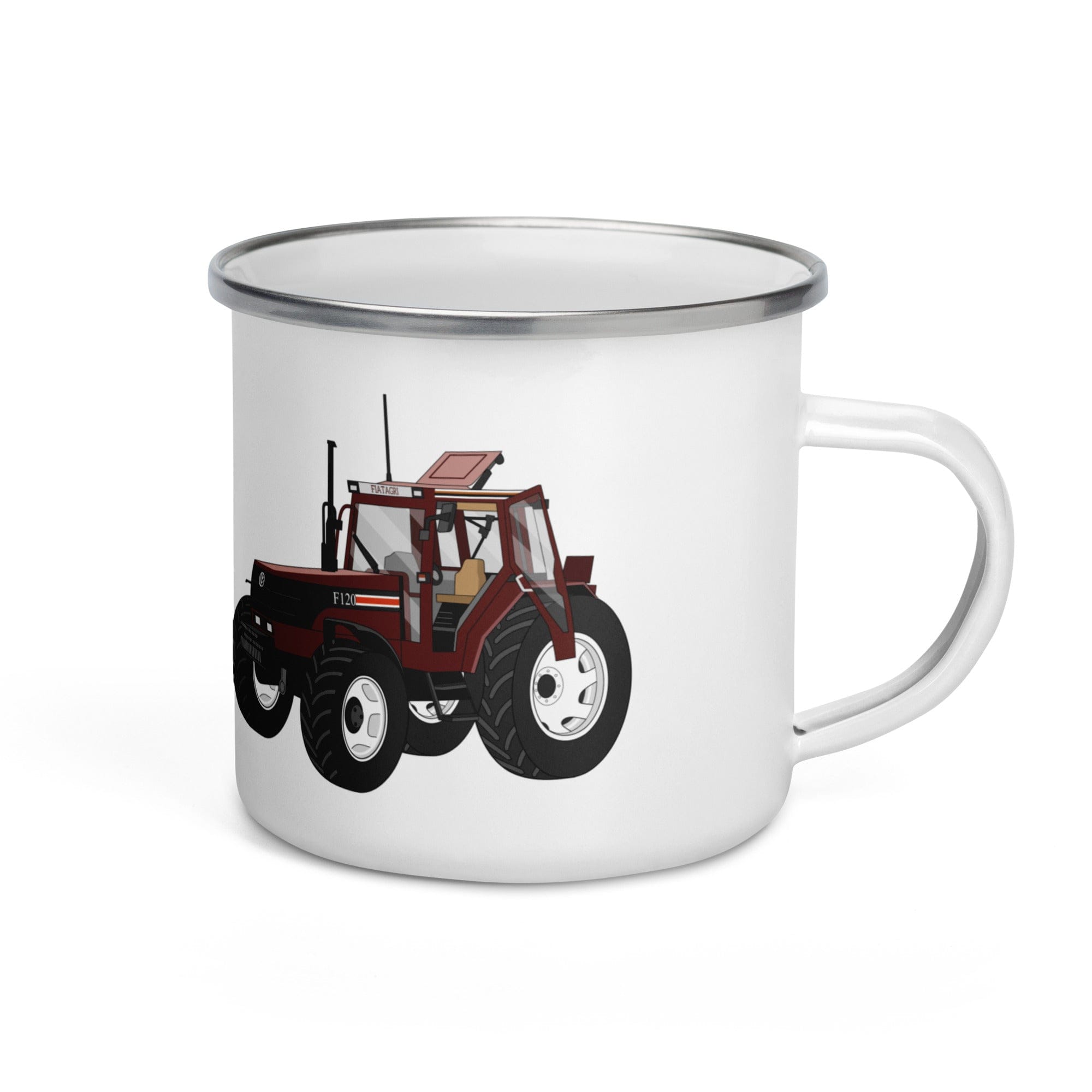 The Tractors Mugs Store Fiat F120 Winner Enamel Mug Quality Farmers Merch