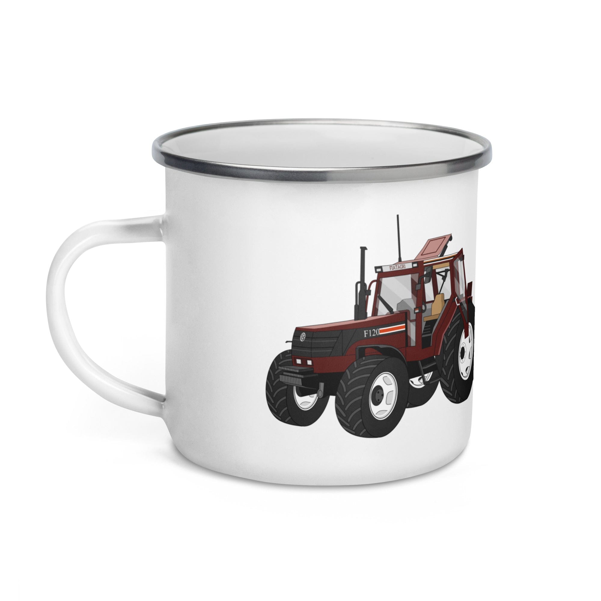 The Tractors Mugs Store Fiat F120 Winner Enamel Mug Quality Farmers Merch