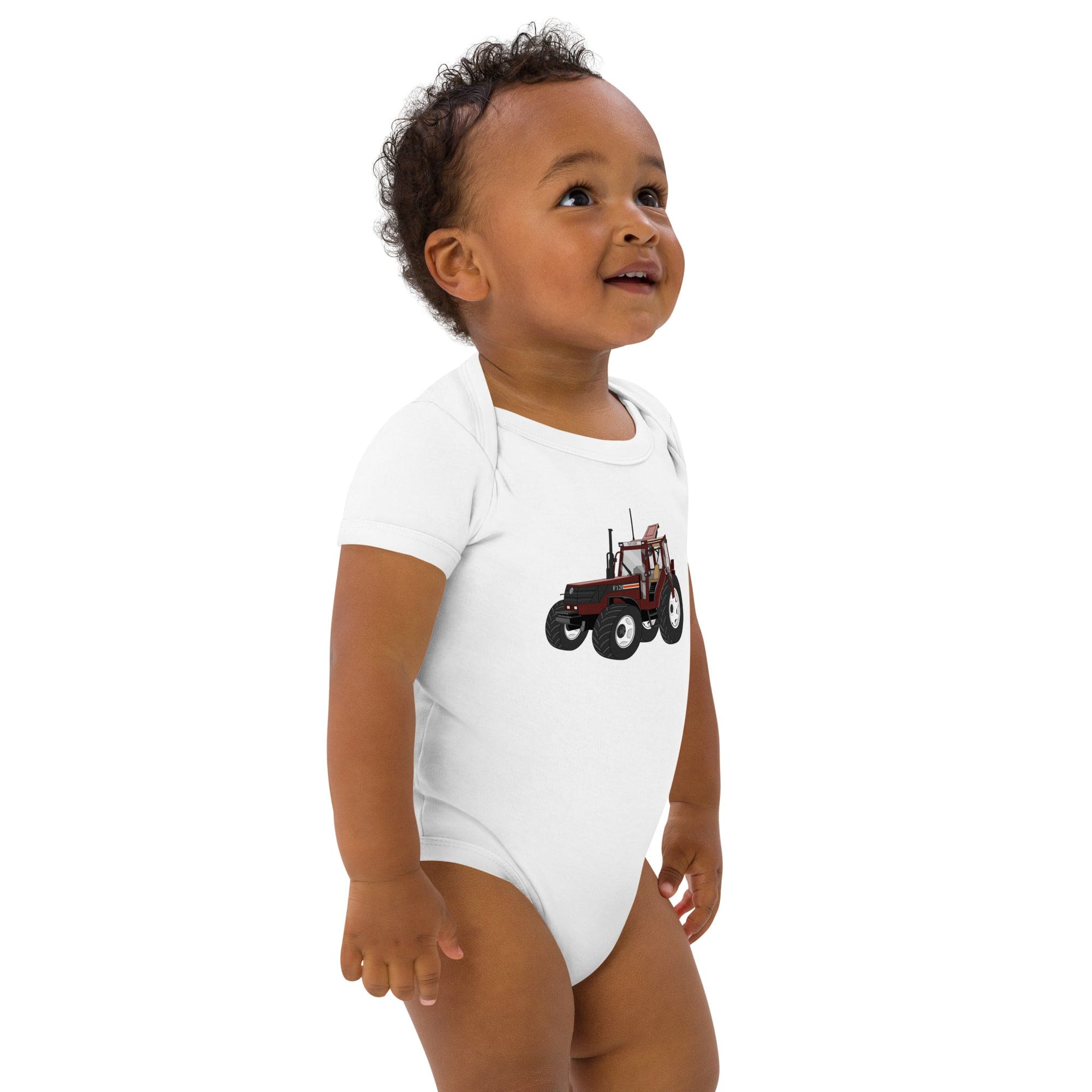 The Tractors Mugs Store Fiat F120 Winner Organic cotton baby bodysuit Quality Farmers Merch