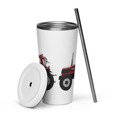 The Tractors Mugs Store FIATAGRI F140 Insulated Tumbler with Straw Quality Farmers Merch