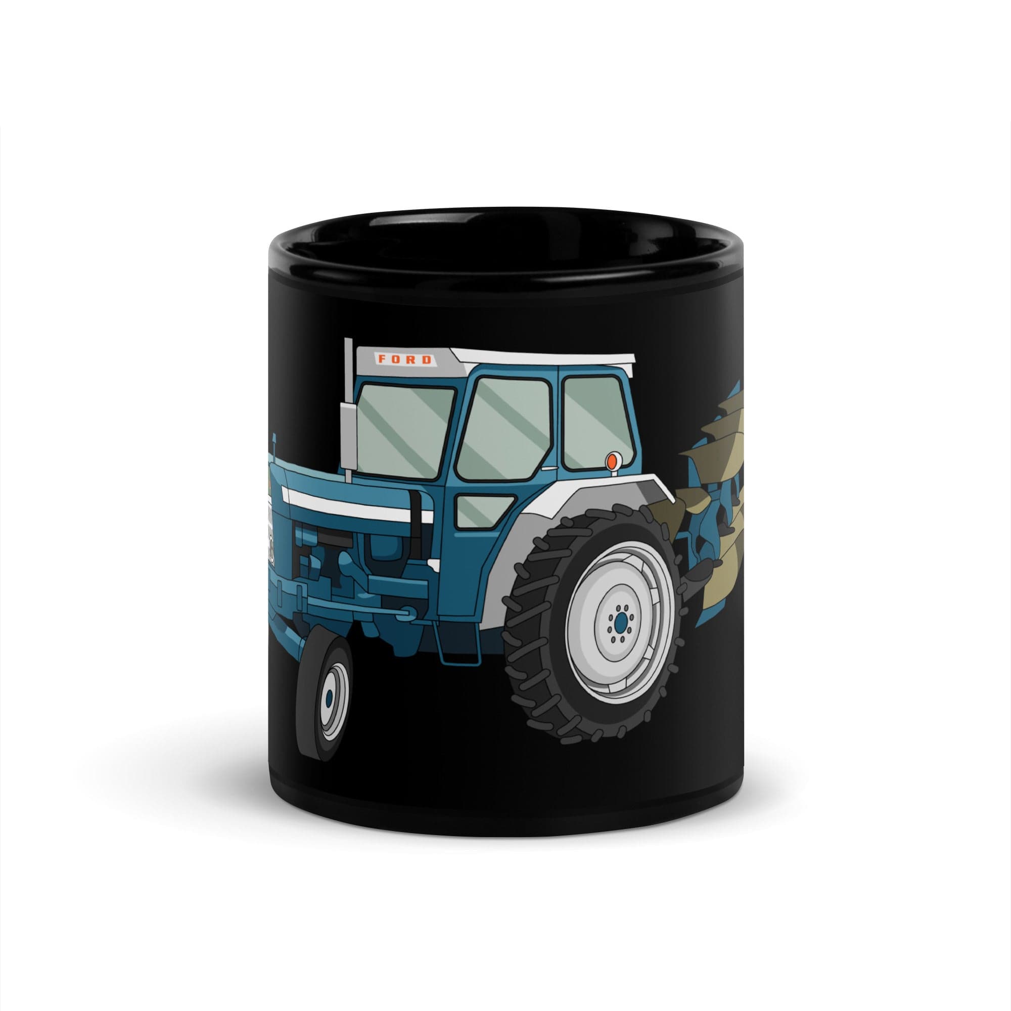 The Tractors Mugs Store Ford 5000 Black Glossy Mug Quality Farmers Merch