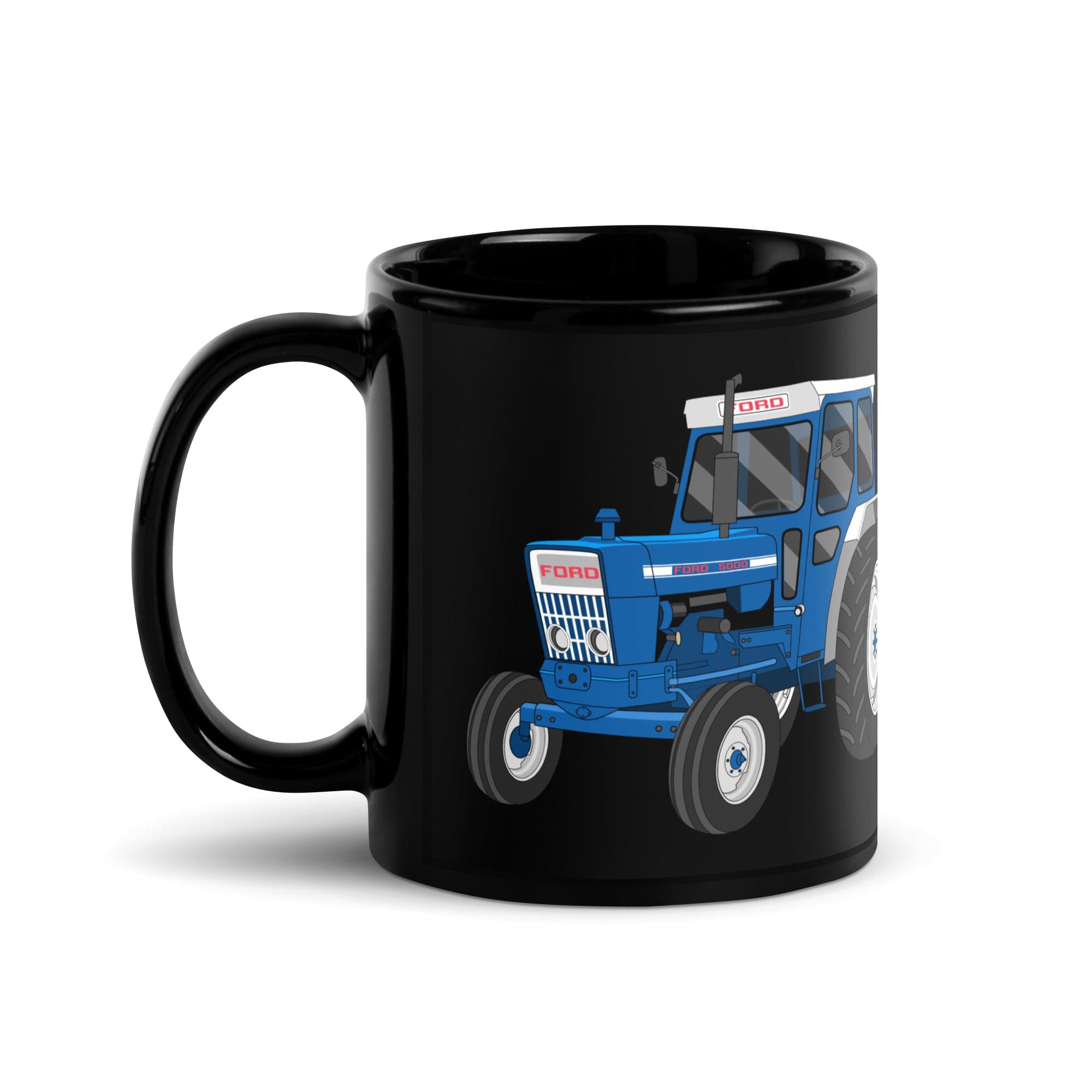 The Tractors Mugs Store Ford 5000 | Black Glossy Mug Quality Farmers Merch