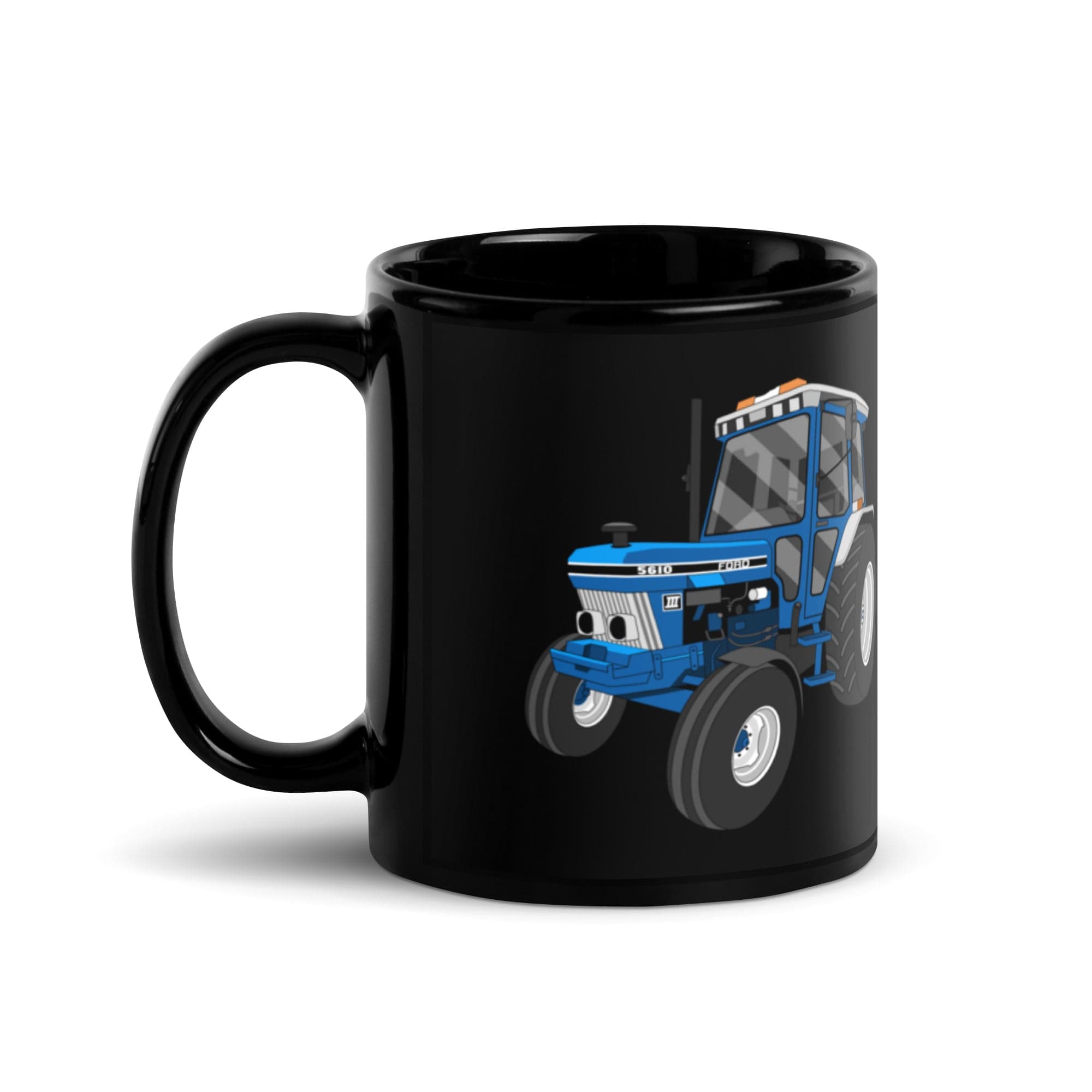 The Tractors Mugs Store Ford 5610 Black Glossy Mug Quality Farmers Merch