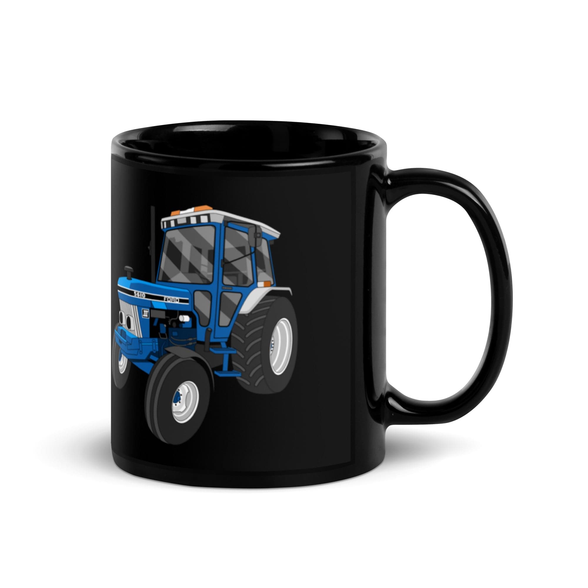 The Tractors Mugs Store Ford 5610 Black Glossy Mug Quality Farmers Merch