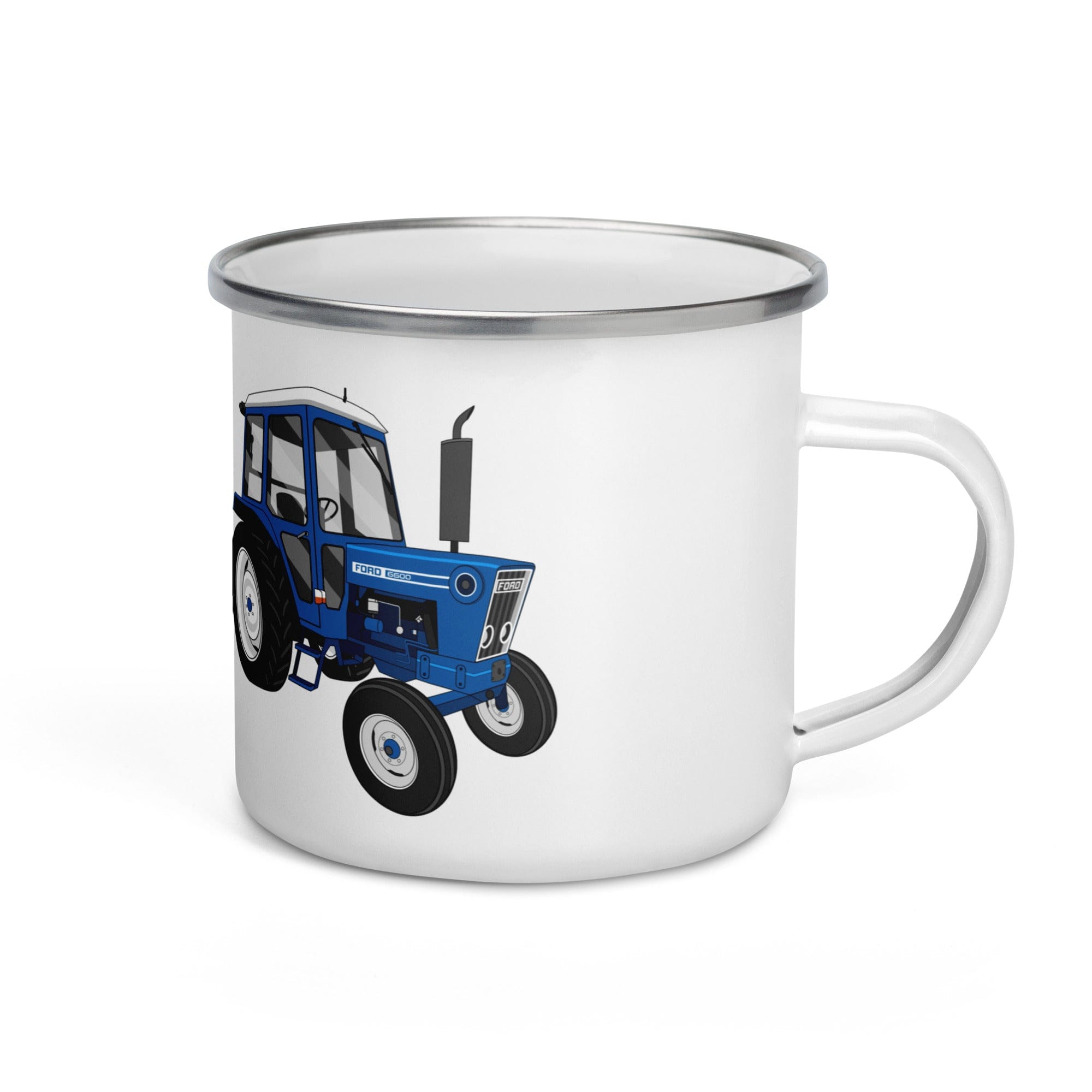 The Tractors Mugs Store Ford 6600 Enamel Mug Quality Farmers Merch