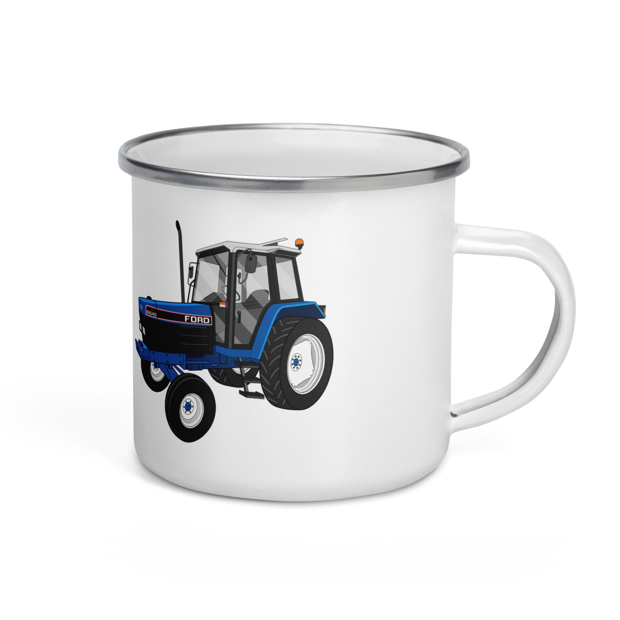 The Tractors Mugs Store Ford 6640 2WD | Enamel Mug Quality Farmers Merch