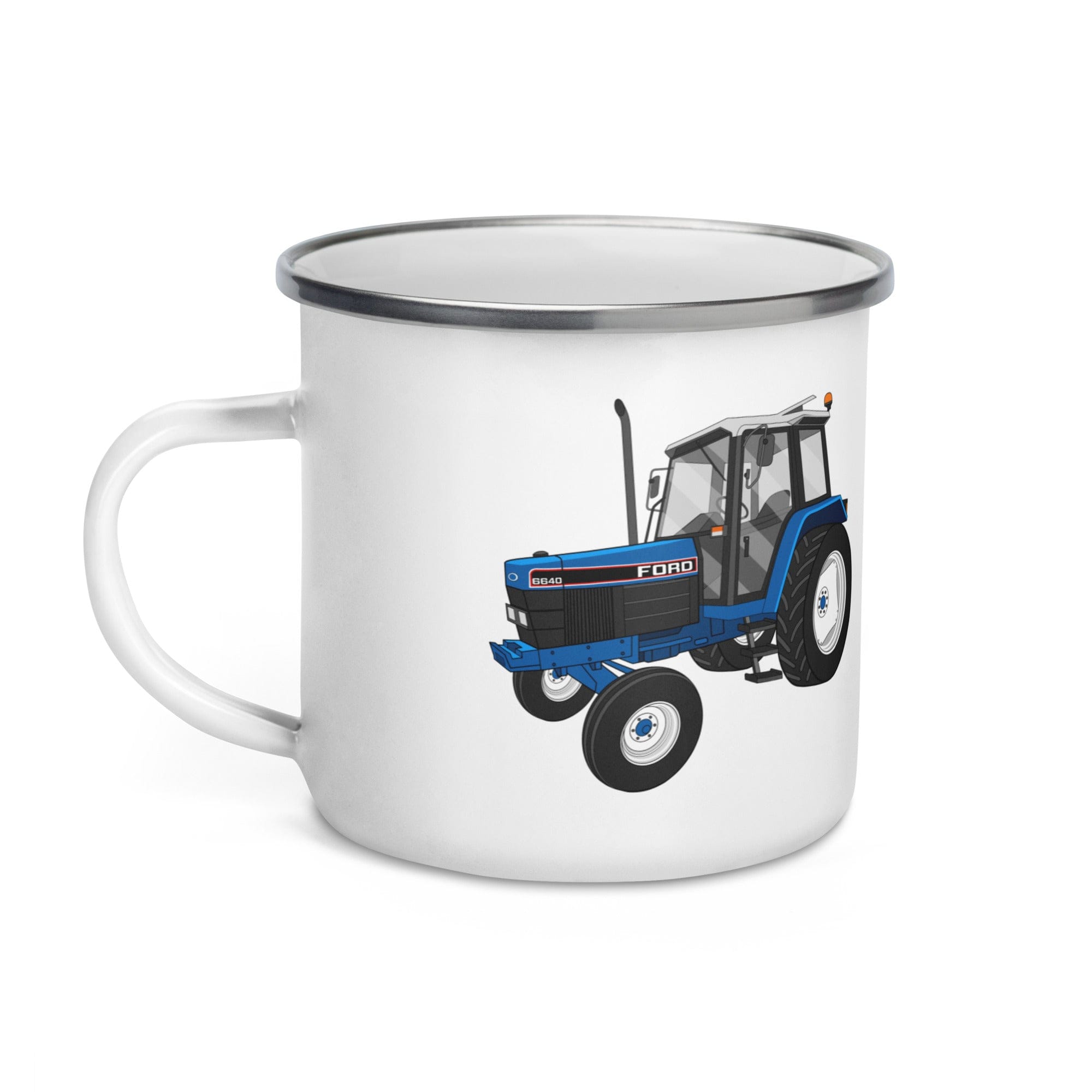 The Tractors Mugs Store Ford 6640 2WD | Enamel Mug Quality Farmers Merch