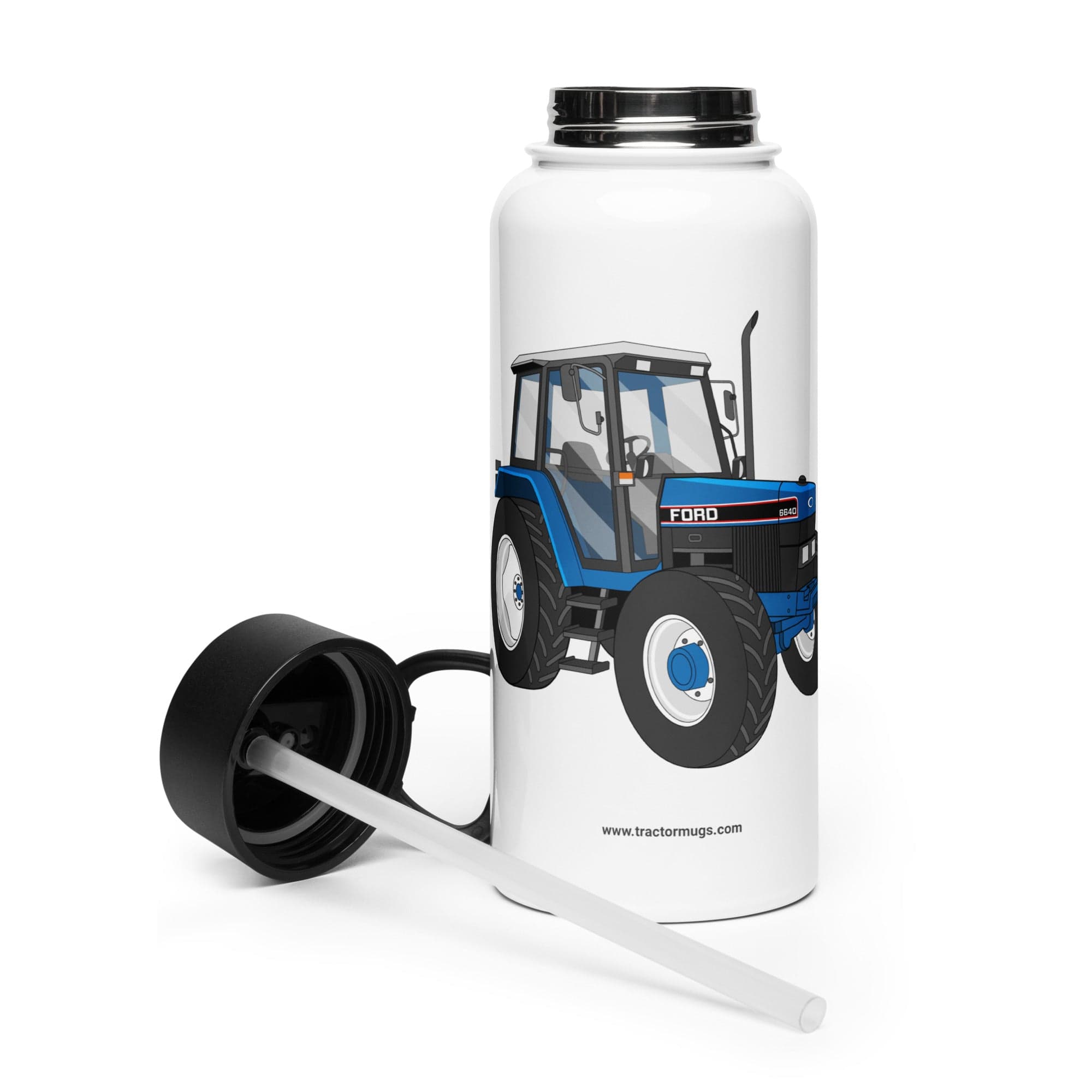 The Tractors Mugs Store Ford 6640 SE 4WD | Stainless Steel Water Bottle Quality Farmers Merch