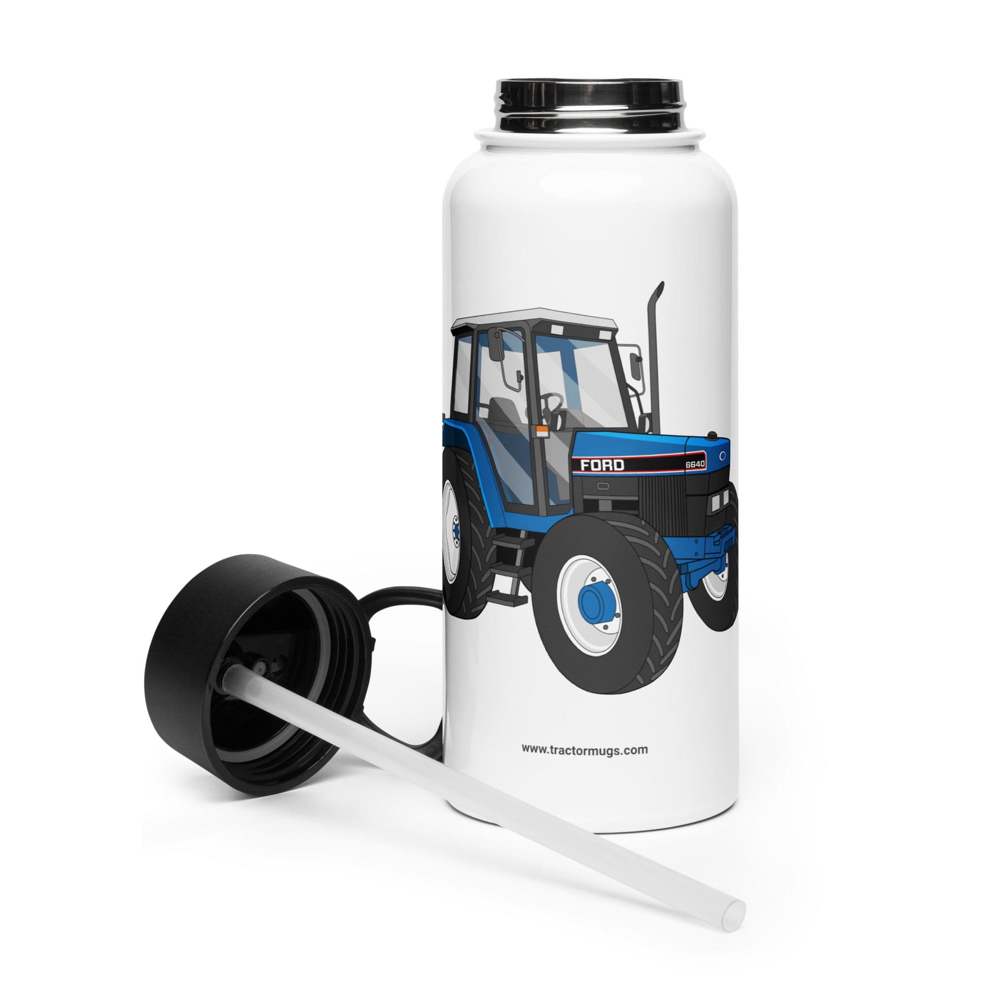 The Tractors Mugs Store Ford 6640 SE 4WD | Stainless Steel Water Bottle Quality Farmers Merch