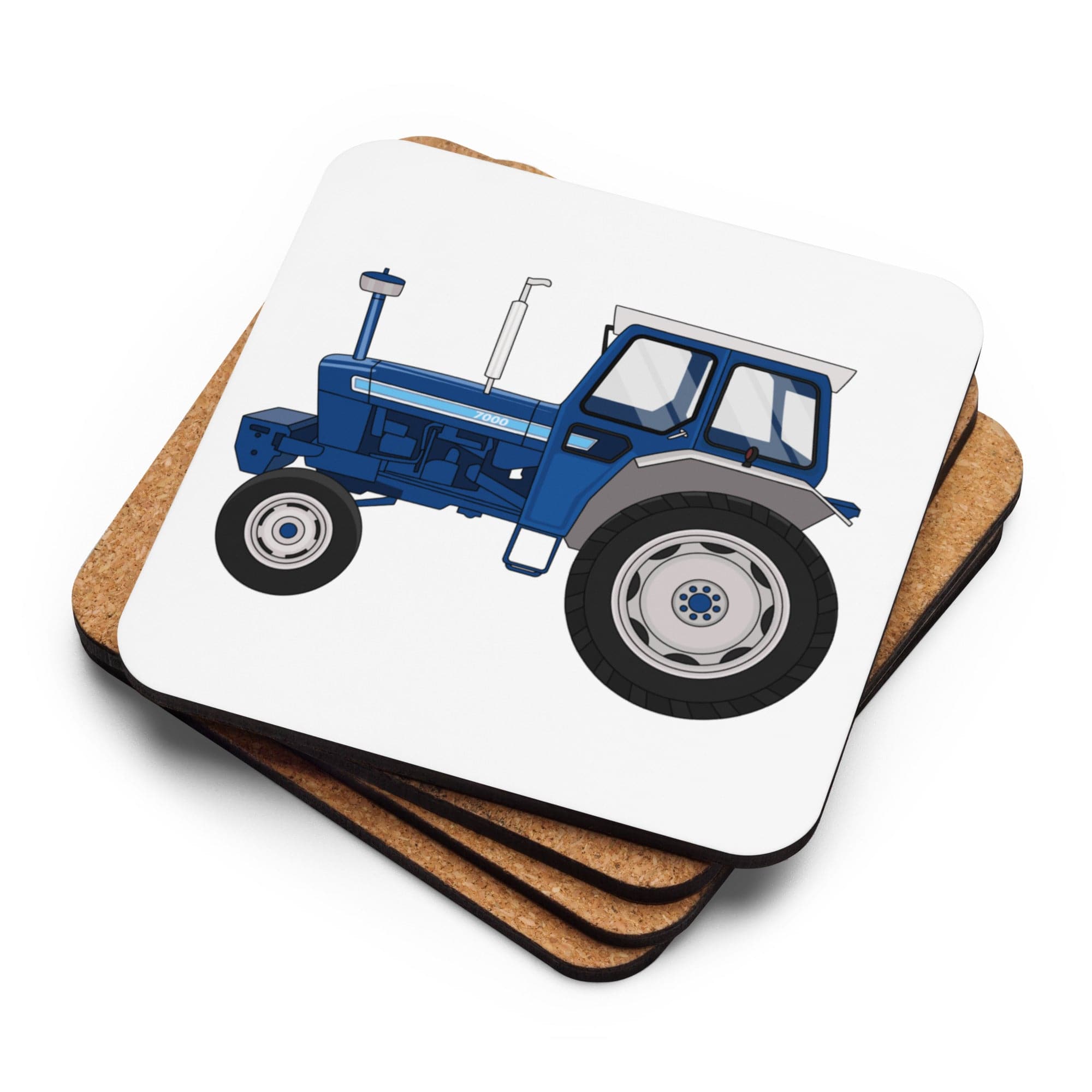 The Tractors Mugs Store Ford 7000 Cork-back coaster Quality Farmers Merch