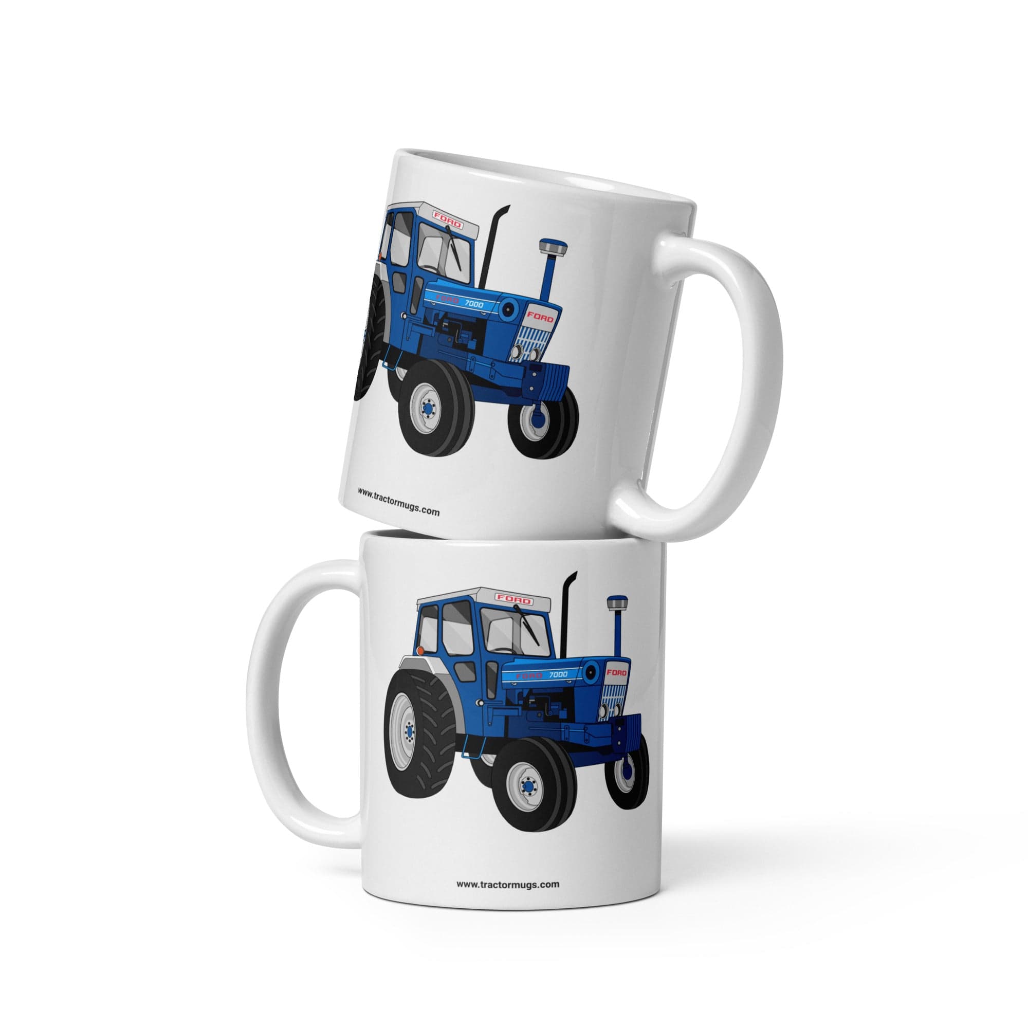 The Tractors Mugs Store Ford 7000 | White glossy mug Quality Farmers Merch