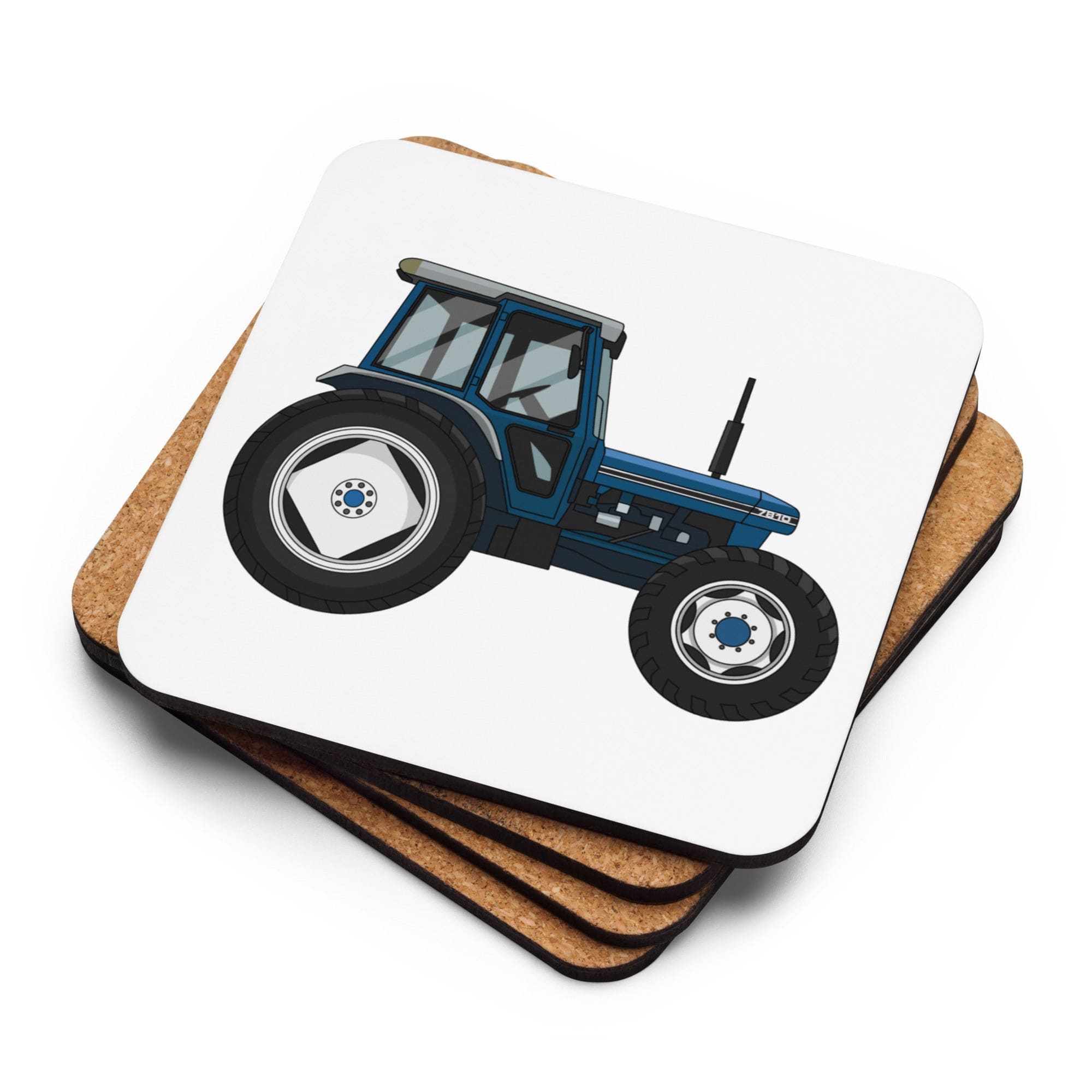 The Tractors Mugs Store Ford 7810 Cork-back coaster Quality Farmers Merch