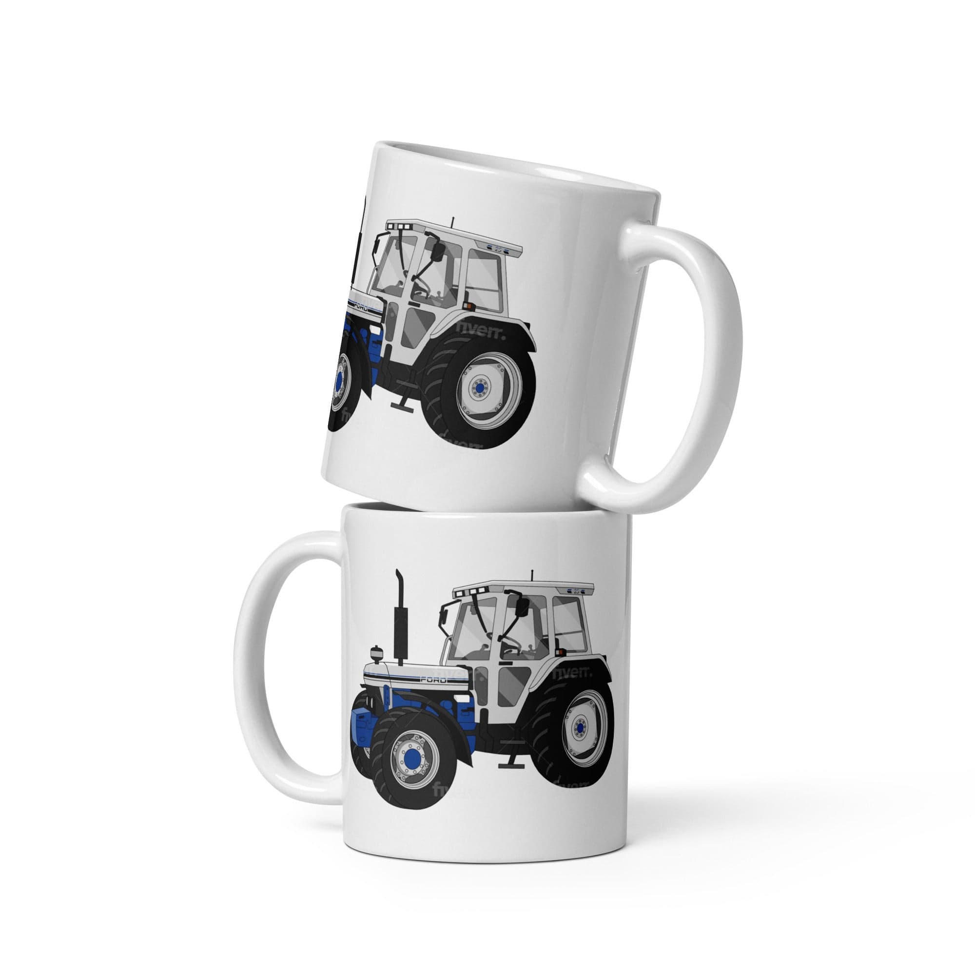 The Tractors Mugs Store Ford 7810 Jubilee Edition White glossy mug Quality Farmers Merch