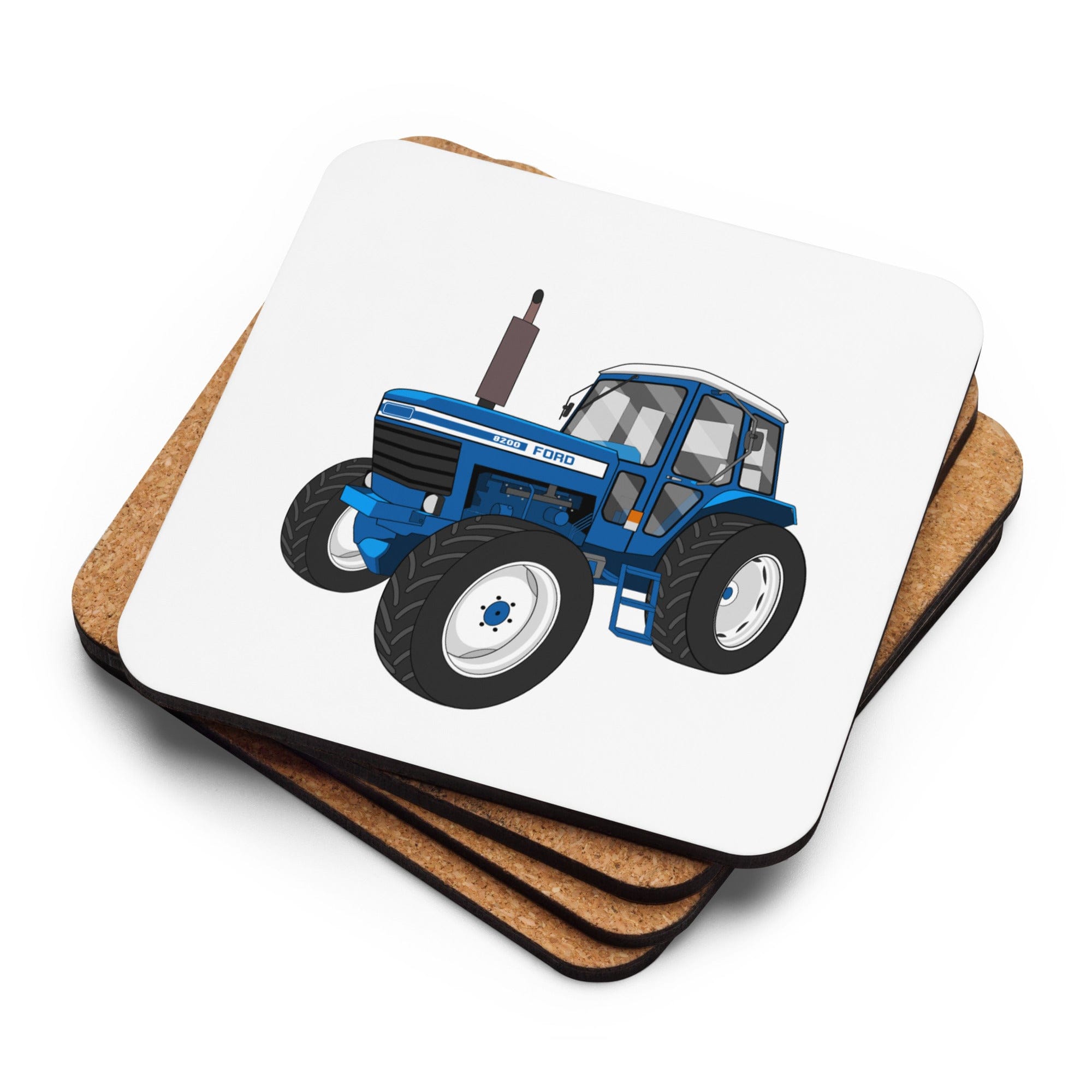 The Tractors Mugs Store Ford 8200 Cork-back coaster Quality Farmers Merch