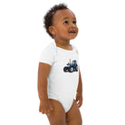 The Tractors Mugs Store Ford 8210 4WD Organic cotton baby bodysuit Quality Farmers Merch