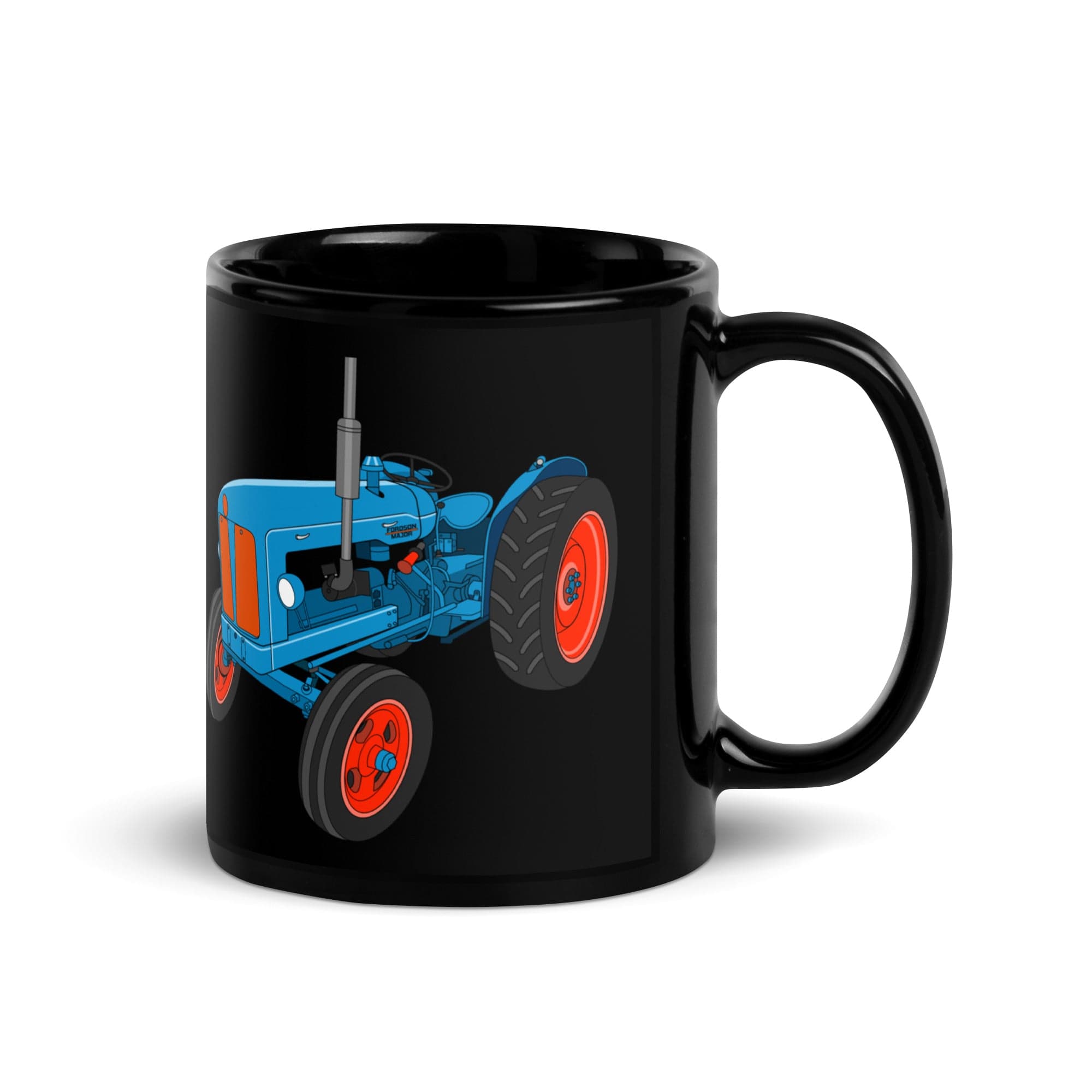 The Tractors Mugs Store Fordson Super Dexta Black Glossy Mug Quality Farmers Merch