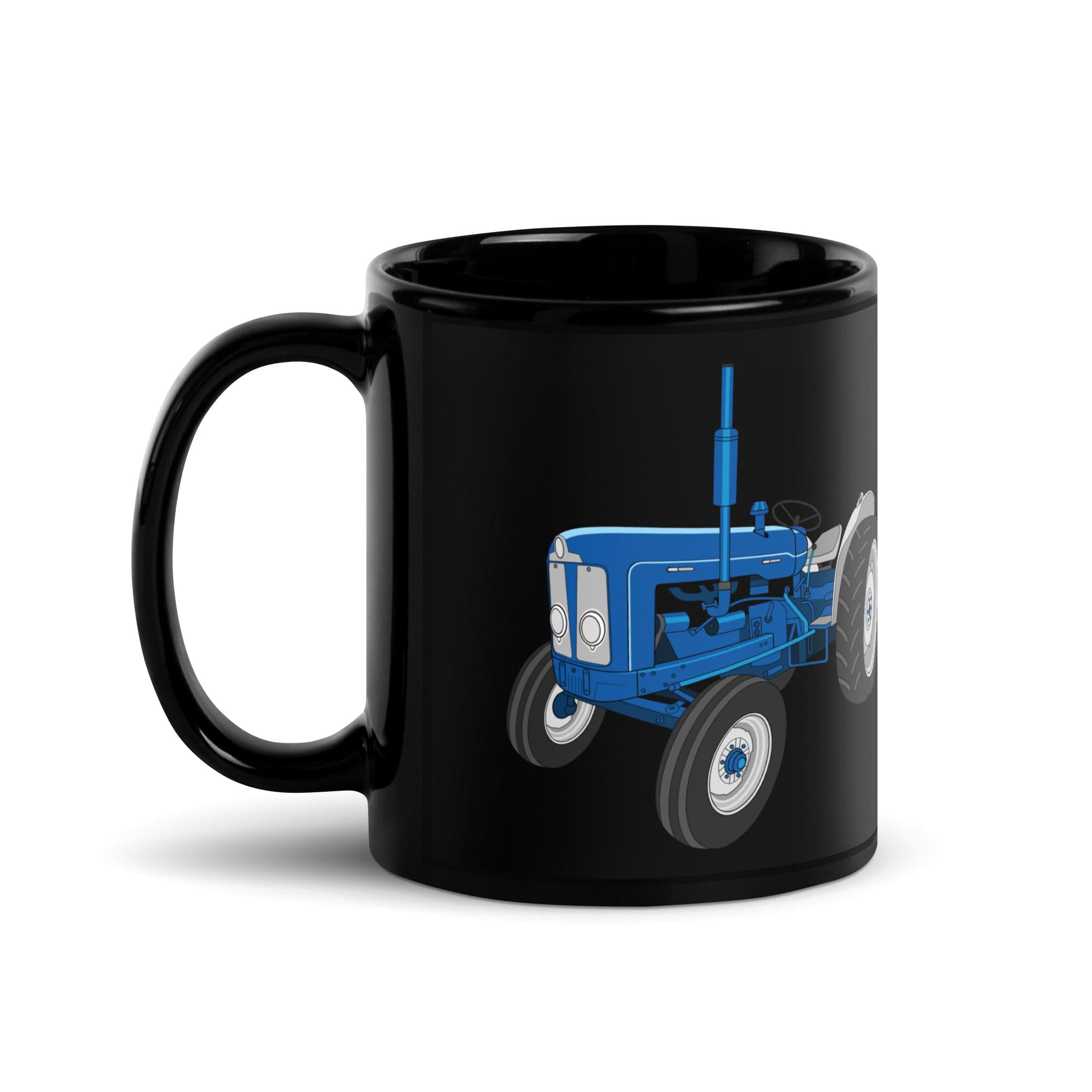 The Tractors Mugs Store Fordson Super Major | Black Glossy Mug Quality Farmers Merch