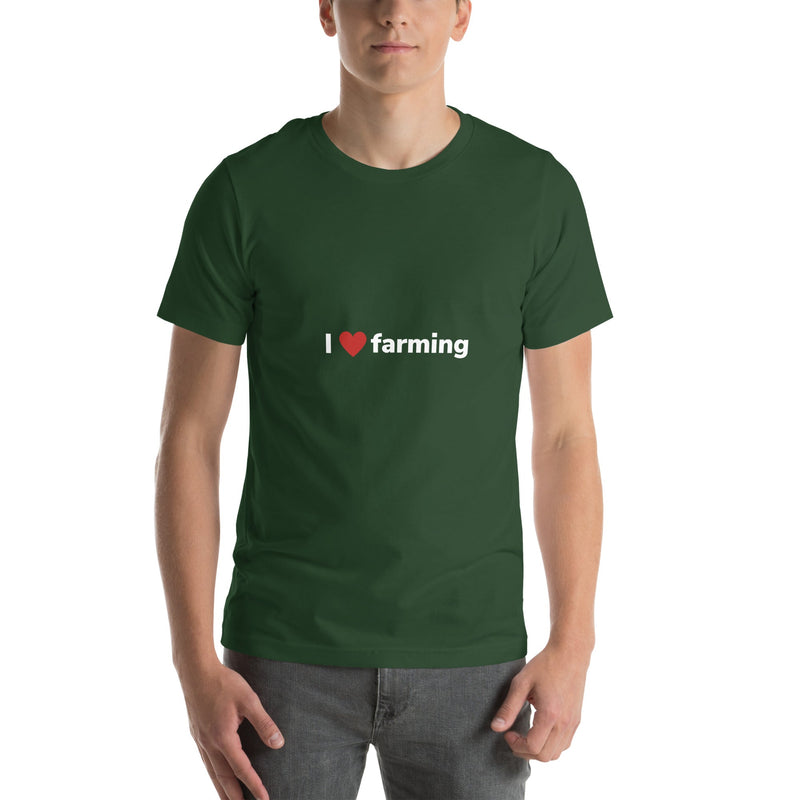 The Tractors Mugs Store Forest / S I Love Farming Unisex t-shirt Quality Farmers Merch