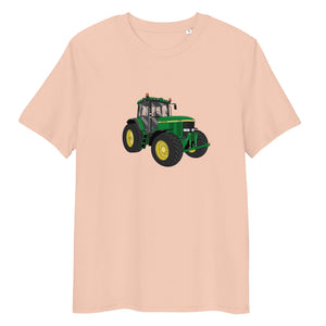The Tractors Mugs Store Fraiche Peche / S John Deere 7710 Unisex organic cotton t-shirt Quality Farmers Merch