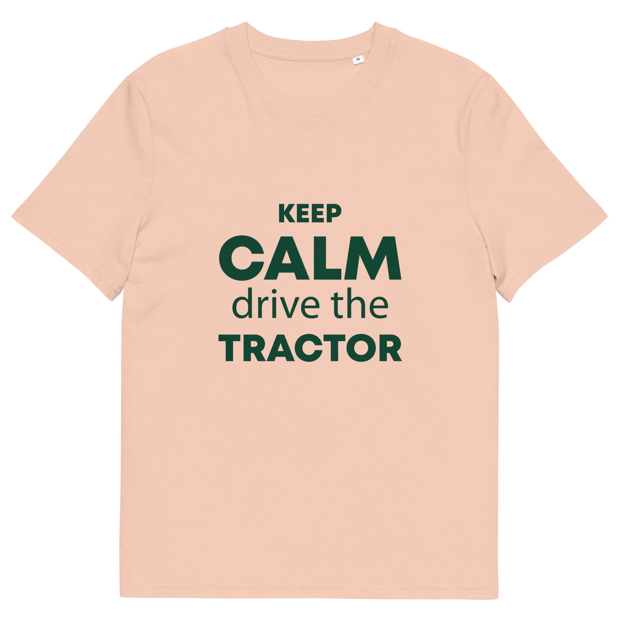 The Tractors Mugs Store Fraiche Peche / S KEEP CALM drive the TRACTOR Unisex organic cotton t-shirt Quality Farmers Merch