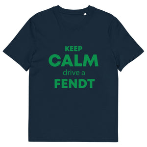 The Tractors Mugs Store French Navy / S KEEP CALM drive a FENDT Unisex organic cotton t-shirt Quality Farmers Merch