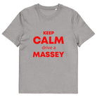 The Tractors Mugs Store Heather Grey / S KEEP CALM drive a MASSEY Unisex organic cotton t-shirt Quality Farmers Merch