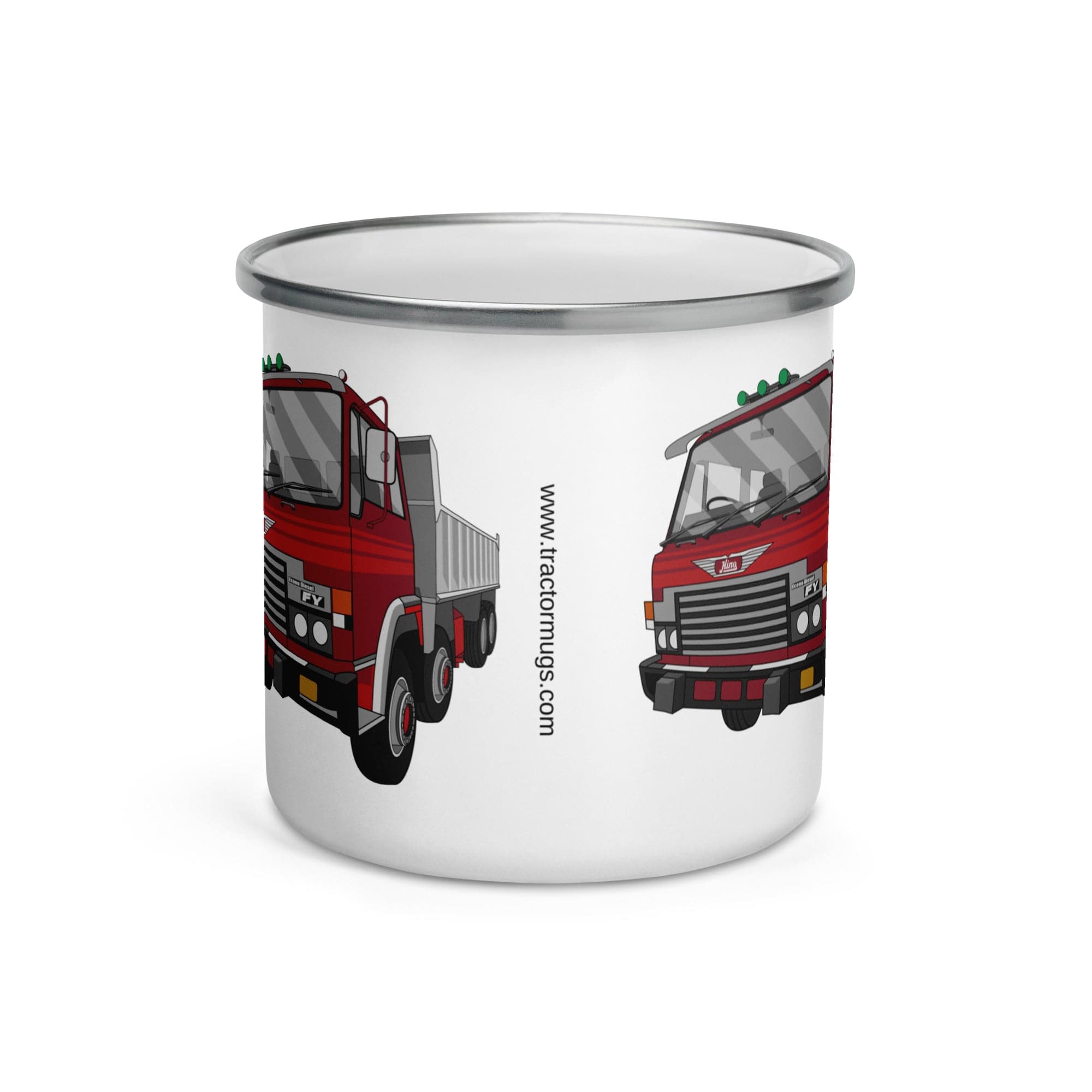 The Tractors Mugs Store Hino FY Tipper Enamel Mug Quality Farmers Merch