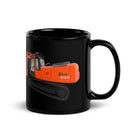 The Tractors Mugs Store Hitachi Zaxis 200 Black Glossy Mug Quality Farmers Merch