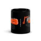 The Tractors Mugs Store Hitachi Zaxis 200 Black Glossy Mug Quality Farmers Merch