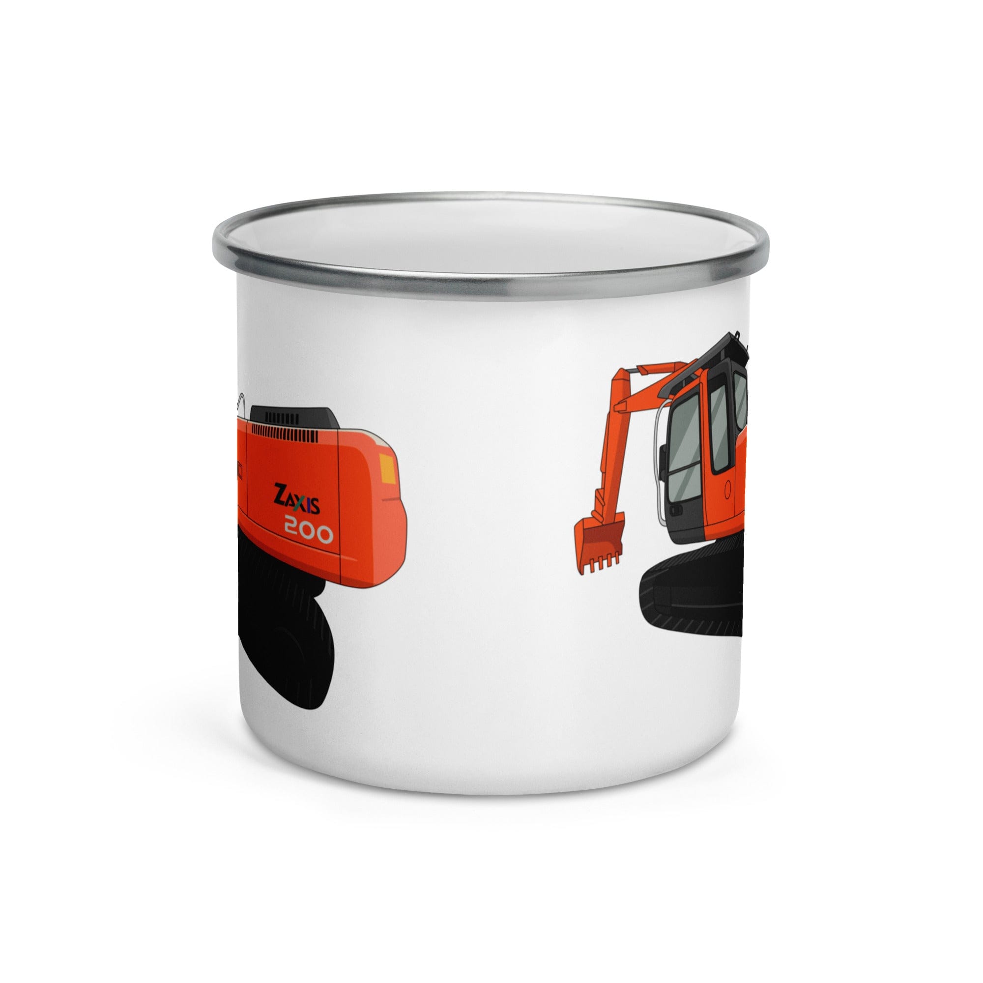 The Tractors Mugs Store Hitachi Zaxis 200 Enamel Mug Quality Farmers Merch