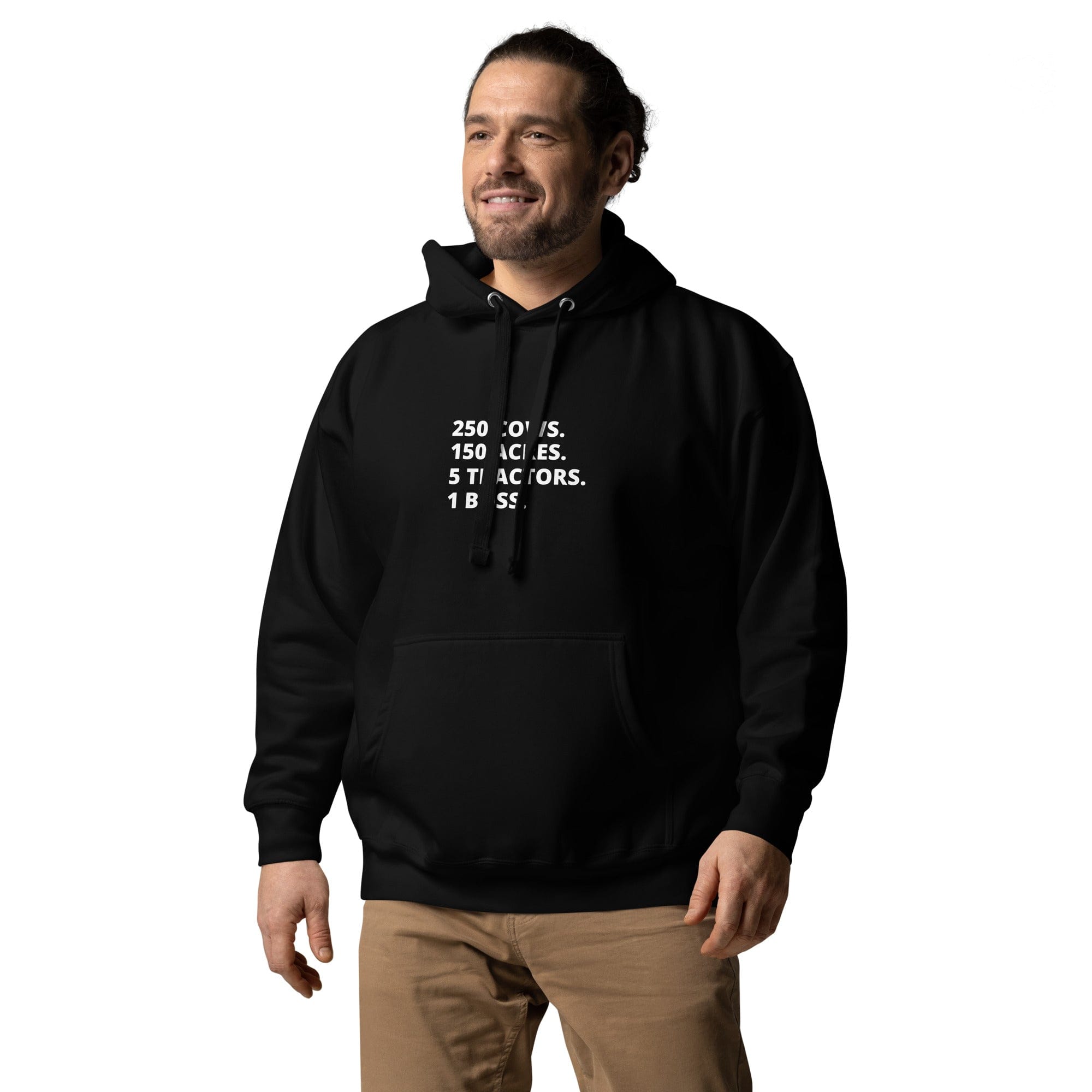 The Tractors Mugs Store Hoodie Black / S 250 Cows Unisex Hoodie Quality Farmers Merch