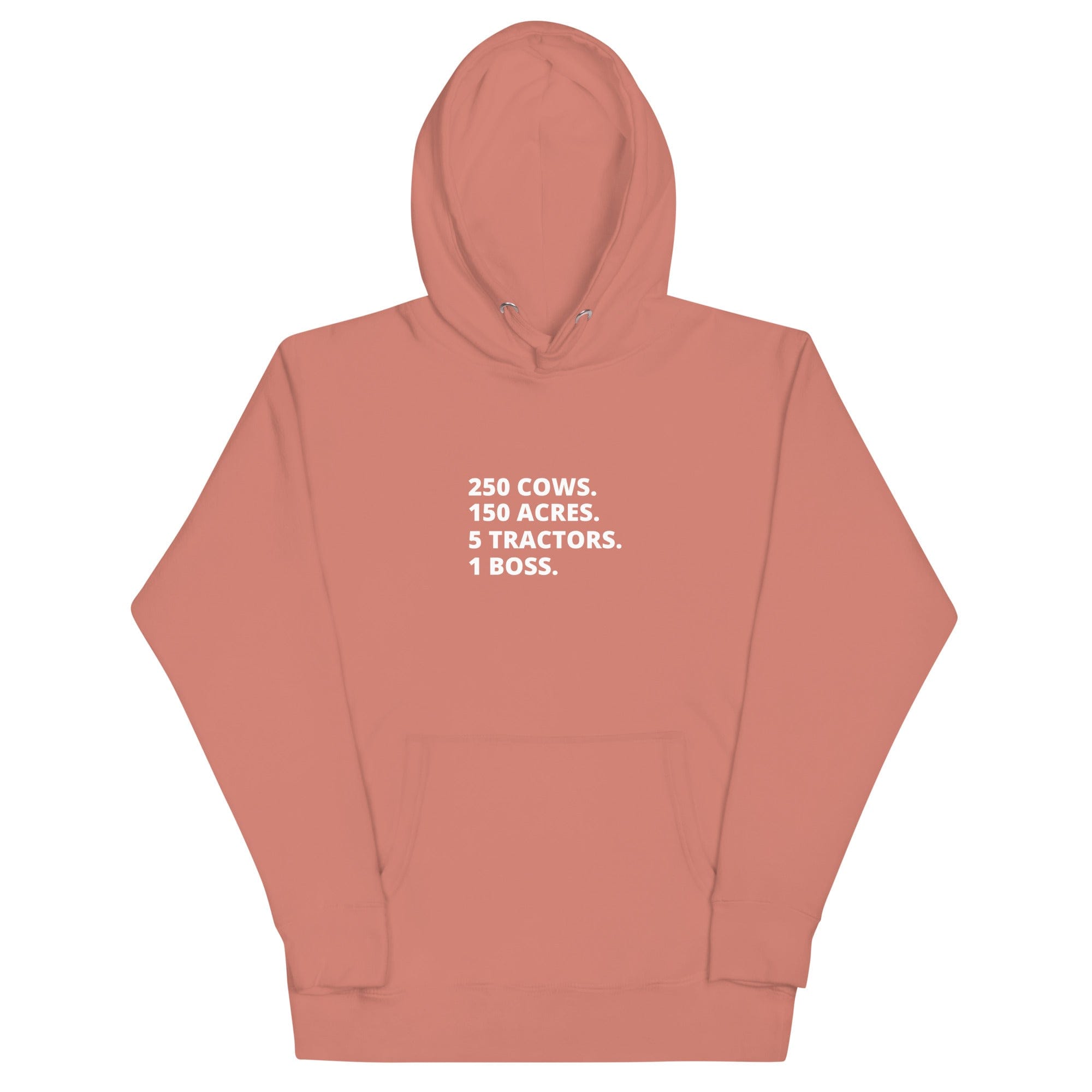 The Tractors Mugs Store Hoodie Dusty Rose / S 250 Cows Unisex Hoodie Quality Farmers Merch