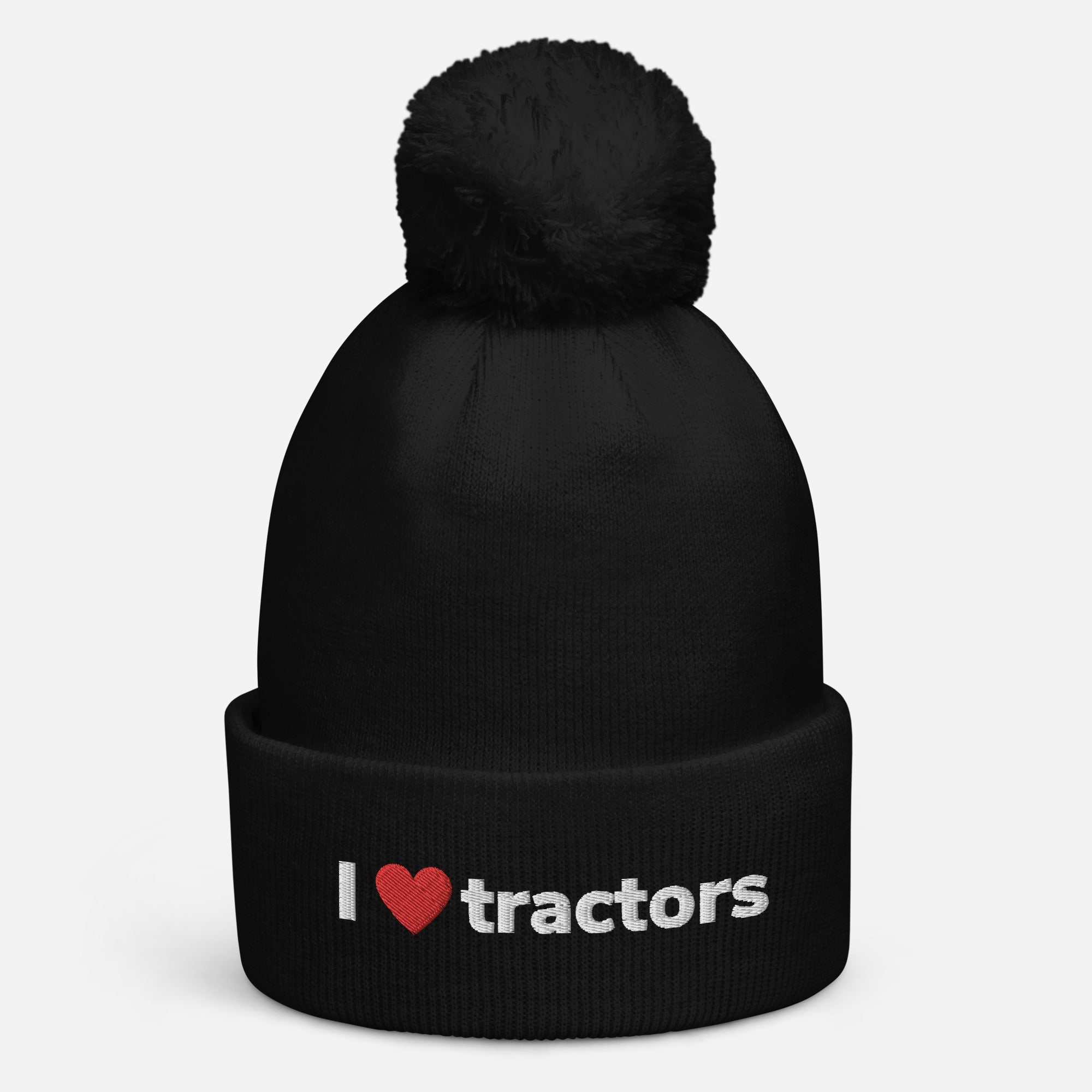 The Tractors Mugs Store I Love Tractors Pom Pom Beanie Quality Farmers Merch