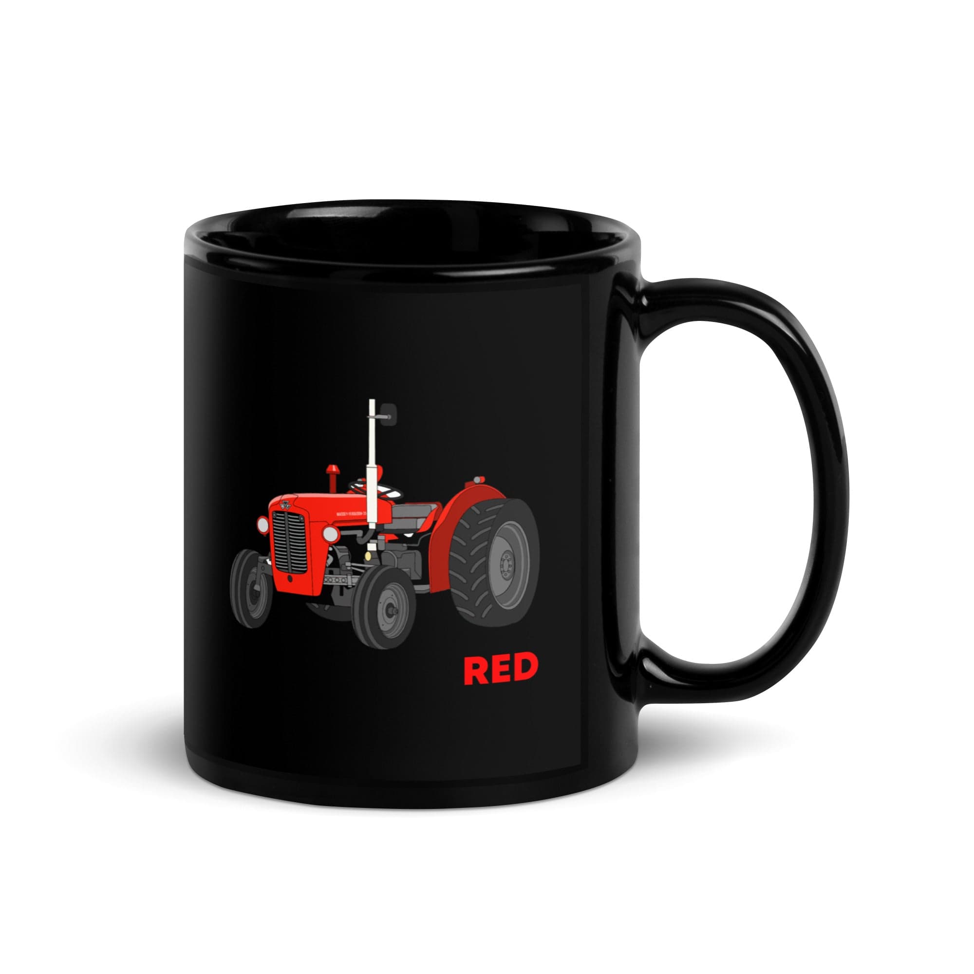 The Tractors Mugs Store If She Ain't Red  Black Glossy Mug Quality Farmers Merch