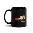 The Tractors Mugs Store If She Ain't Yellow JCB  Black Glossy Mug Quality Farmers Merch