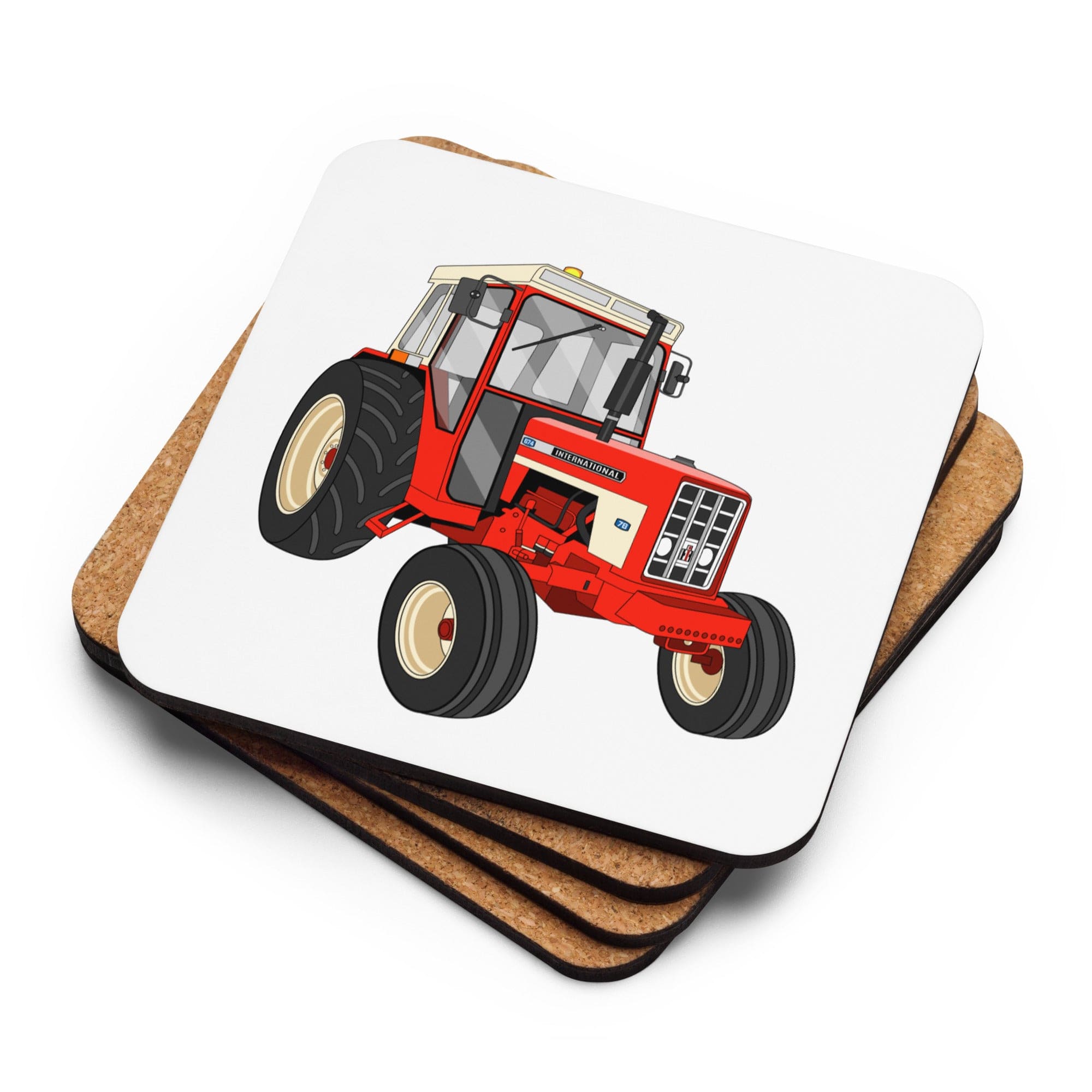 The Tractors Mugs Store International 674 Cork-back coaster Quality Farmers Merch