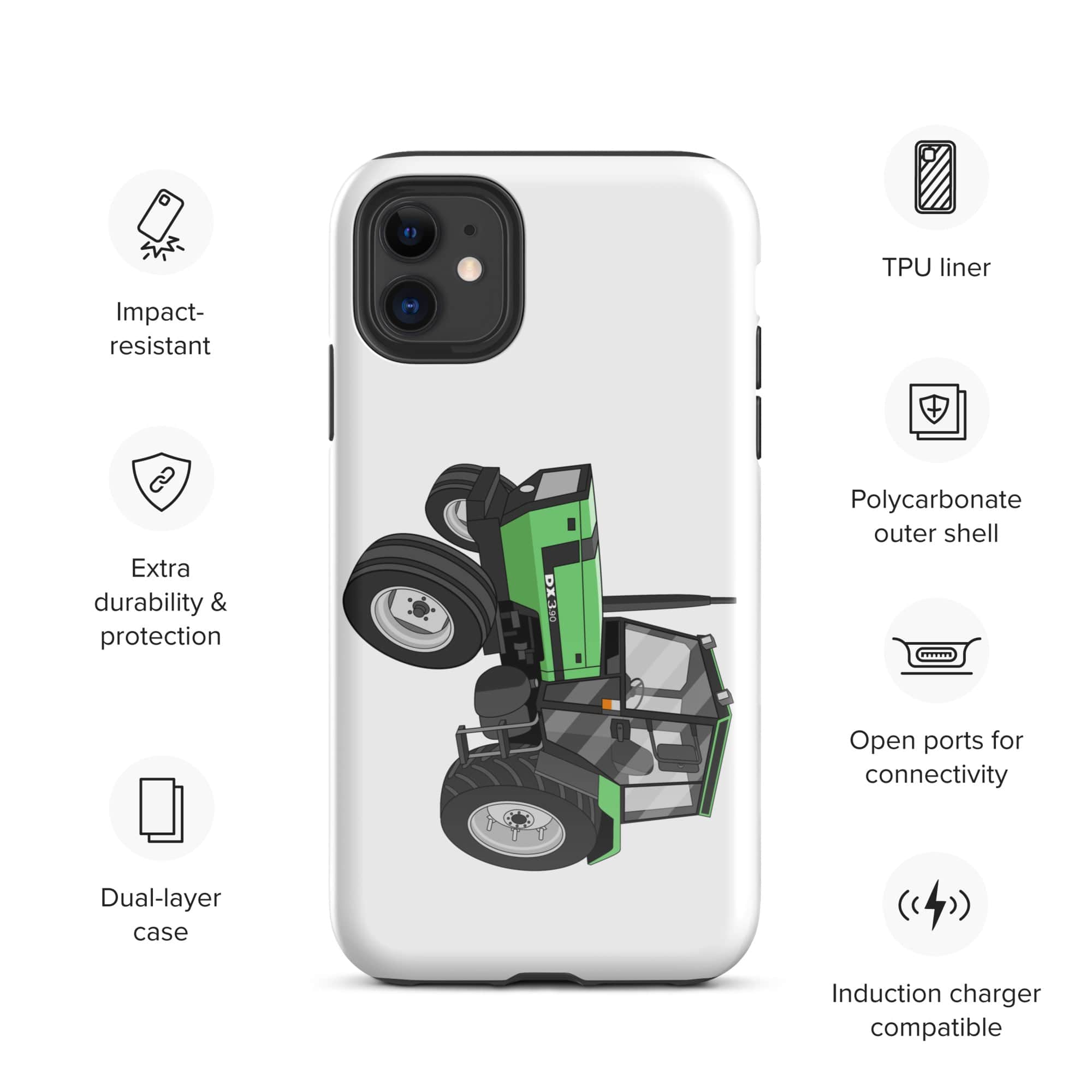 The Tractors Mugs Store iPhone 11 Deutz Fahr DX 3.90 Tough Case for iPhone® Quality Farmers Merch