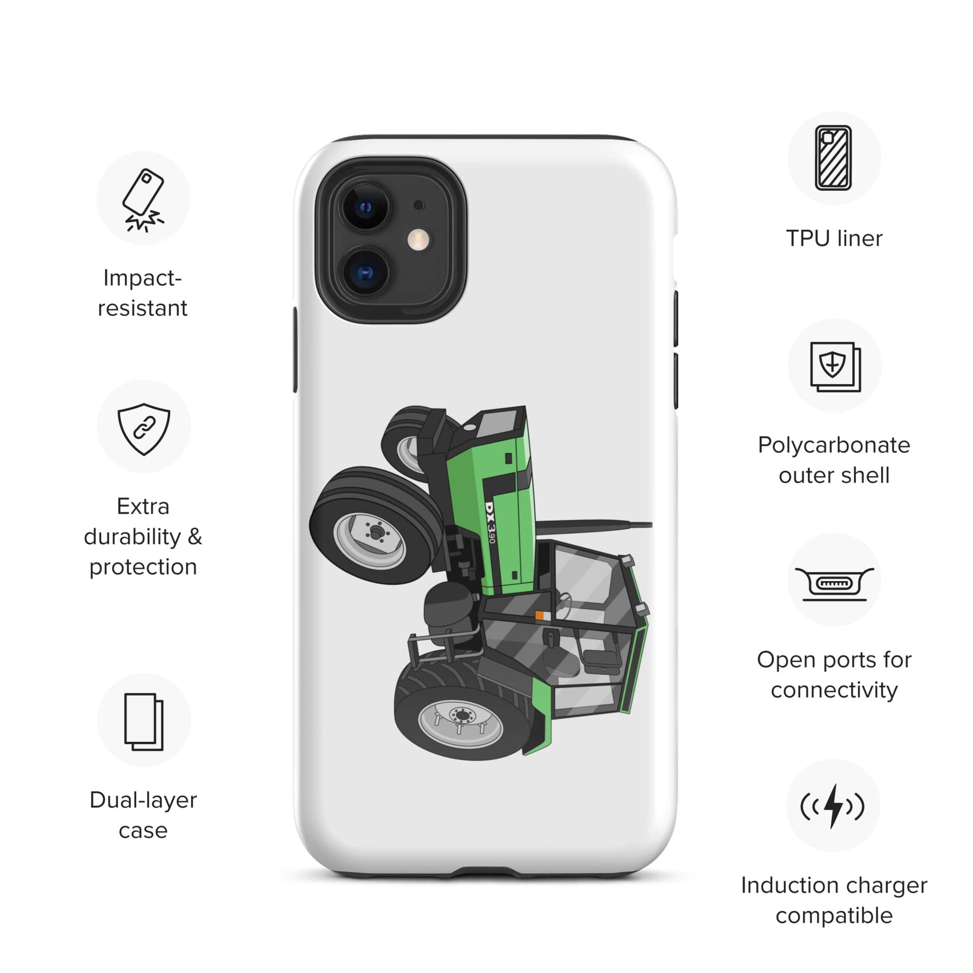 The Tractors Mugs Store iPhone 11 Deutz Fahr DX 3.90 Tough Case for iPhone® Quality Farmers Merch