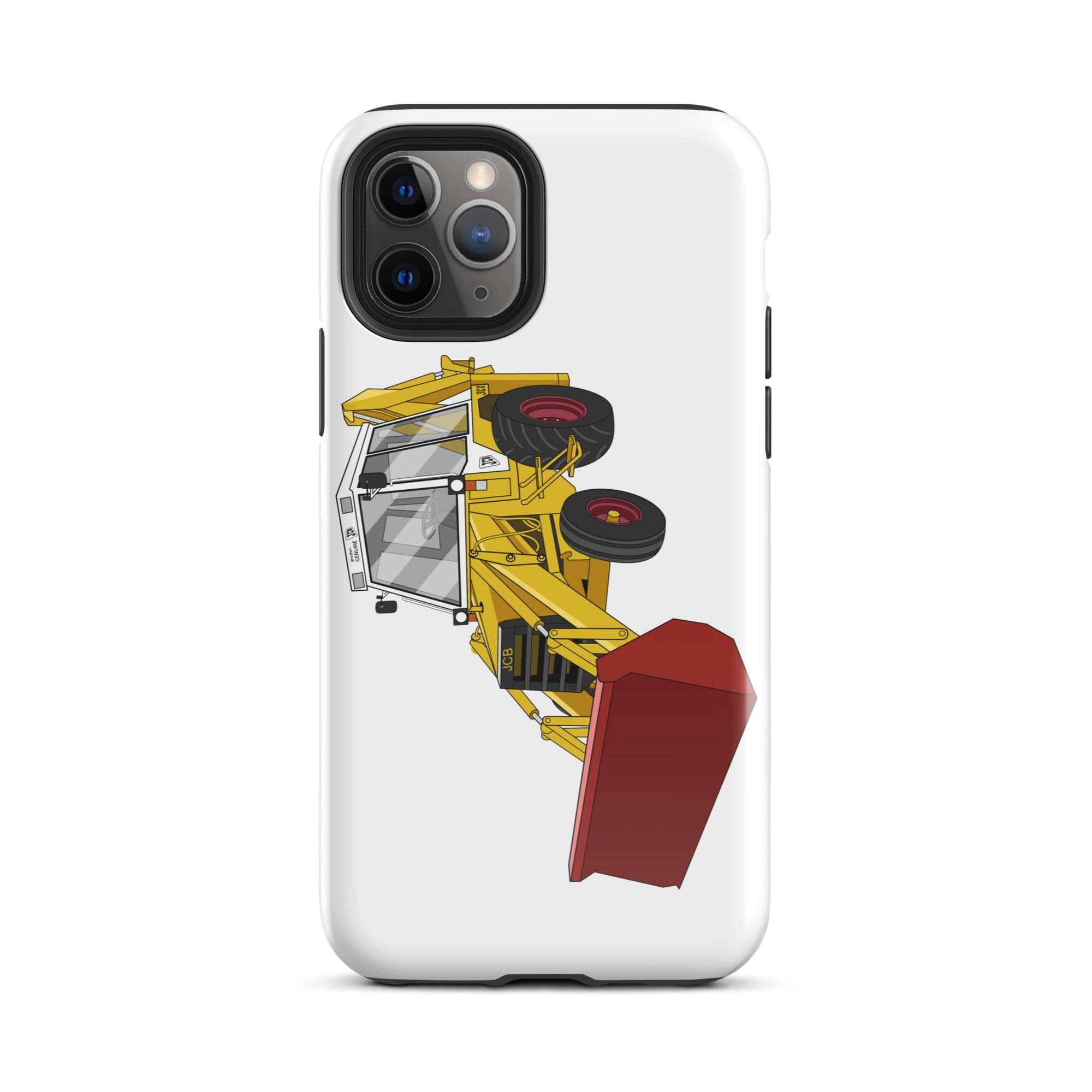 The Tractors Mugs Store iPhone 11 Pro JCB 3CX White Cabin 2WD Tough Case for iPhone® Quality Farmers Merch