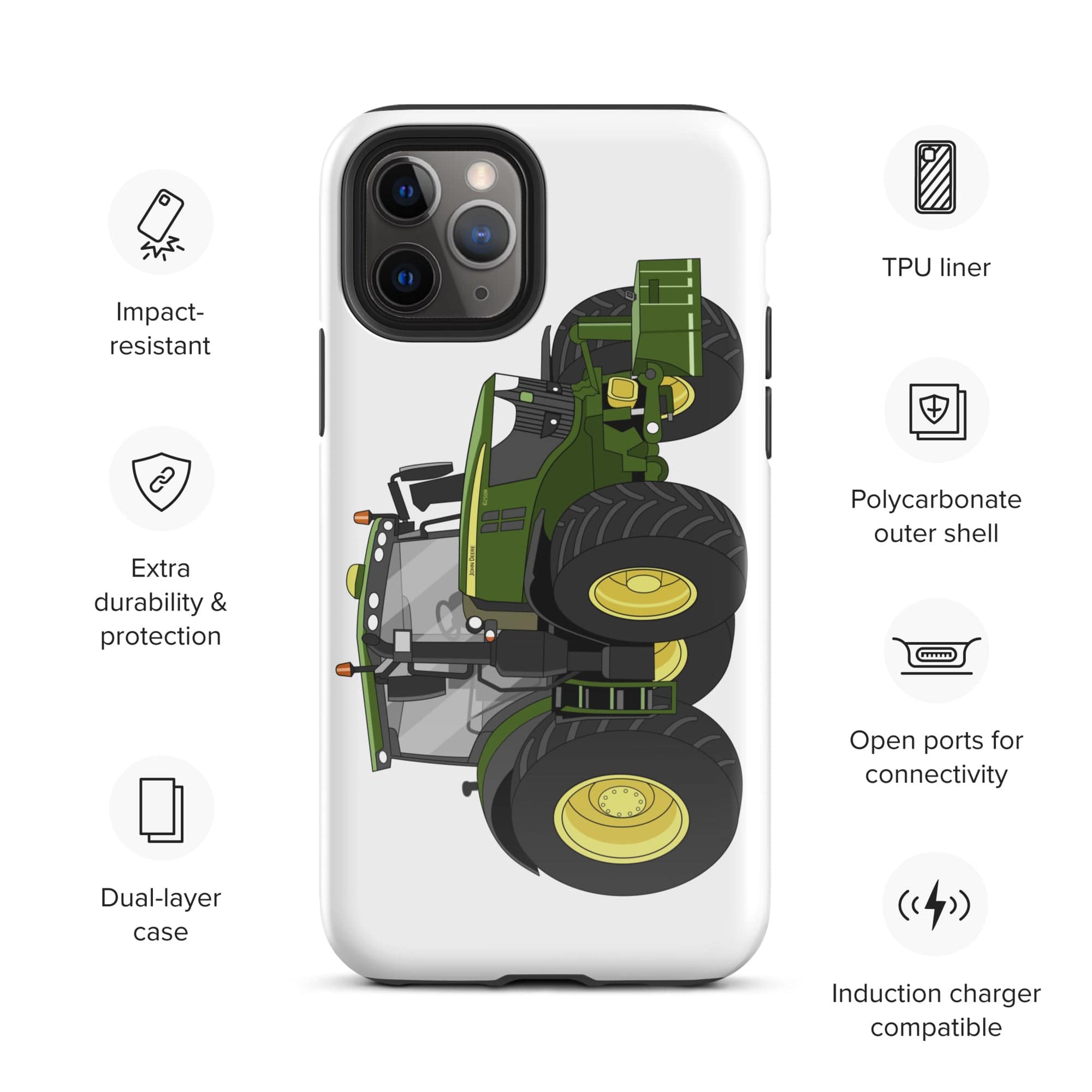 The Tractors Mugs Store iPhone 11 Pro John Deere 6250R Tough Case for iPhone® Quality Farmers Merch