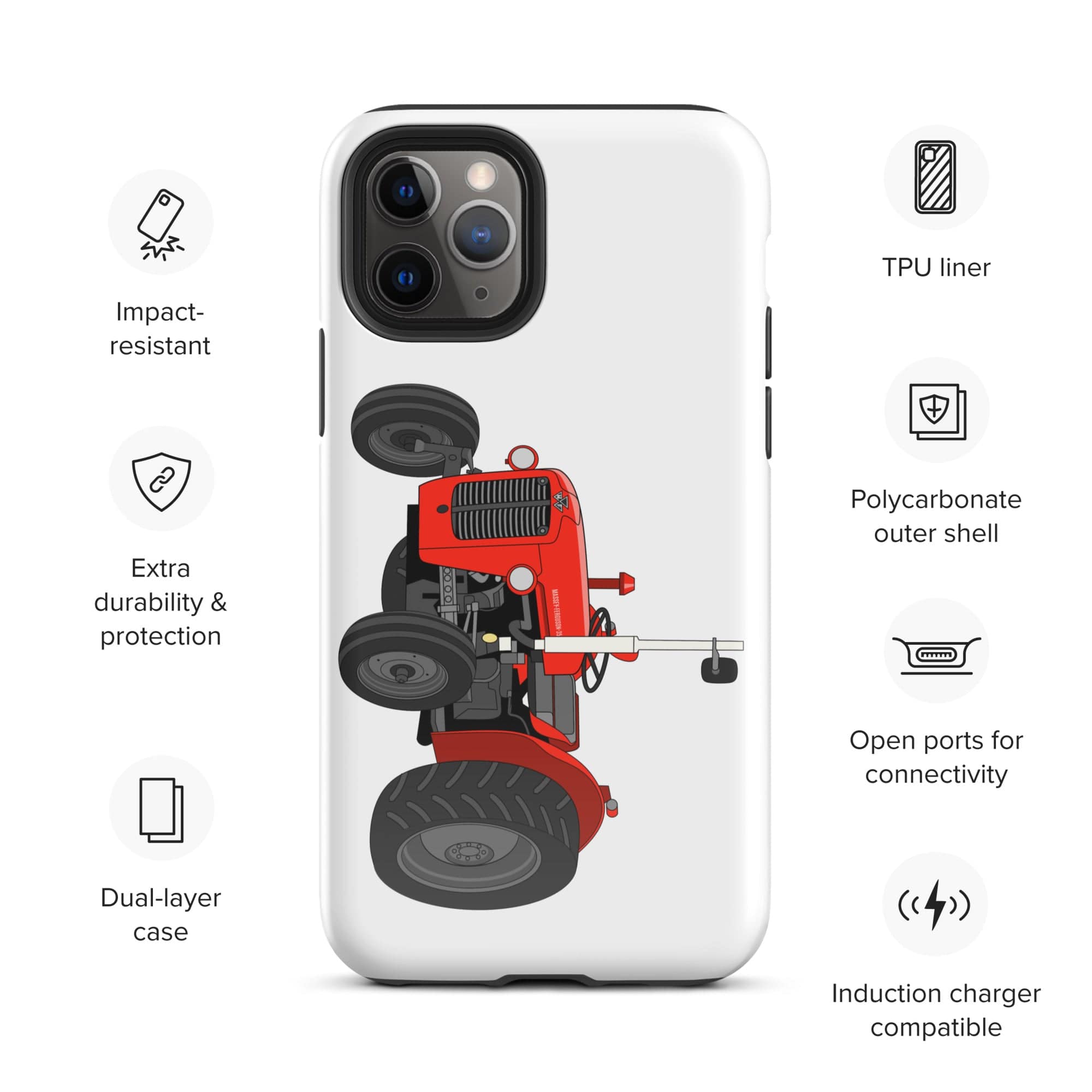 The Tractors Mugs Store iPhone 11 Pro Massey Ferguson 35X Tough Case for iPhone® Quality Farmers Merch