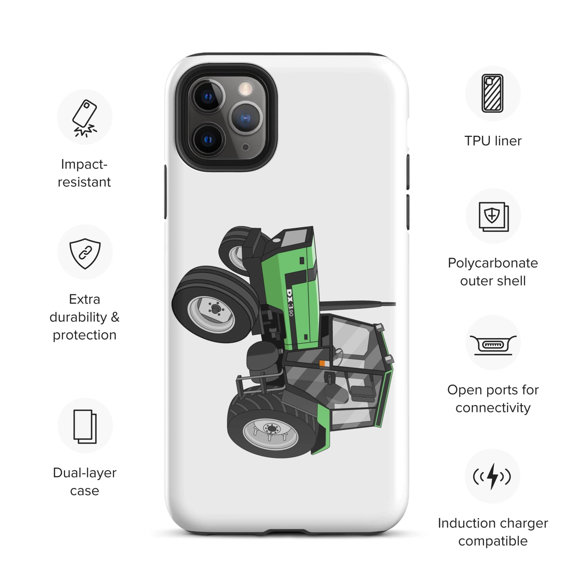 The Tractors Mugs Store iPhone 11 Pro Max Deutz Fahr DX 3.90 Tough Case for iPhone® Quality Farmers Merch