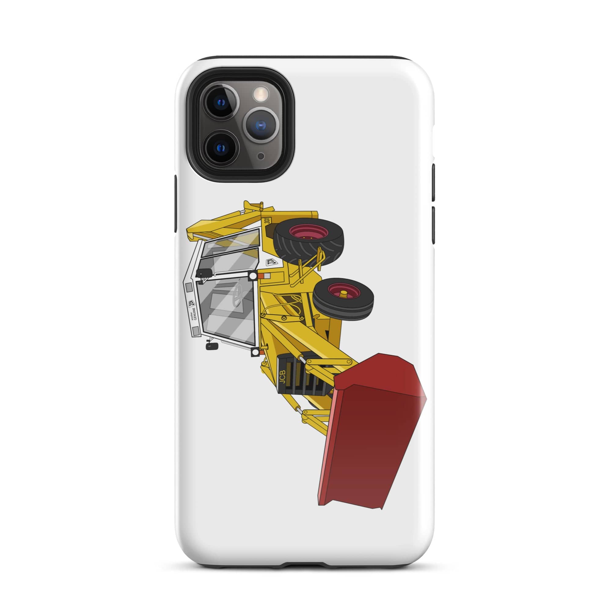 The Tractors Mugs Store iPhone 11 Pro Max JCB 3CX White Cabin 2WD Tough Case for iPhone® Quality Farmers Merch