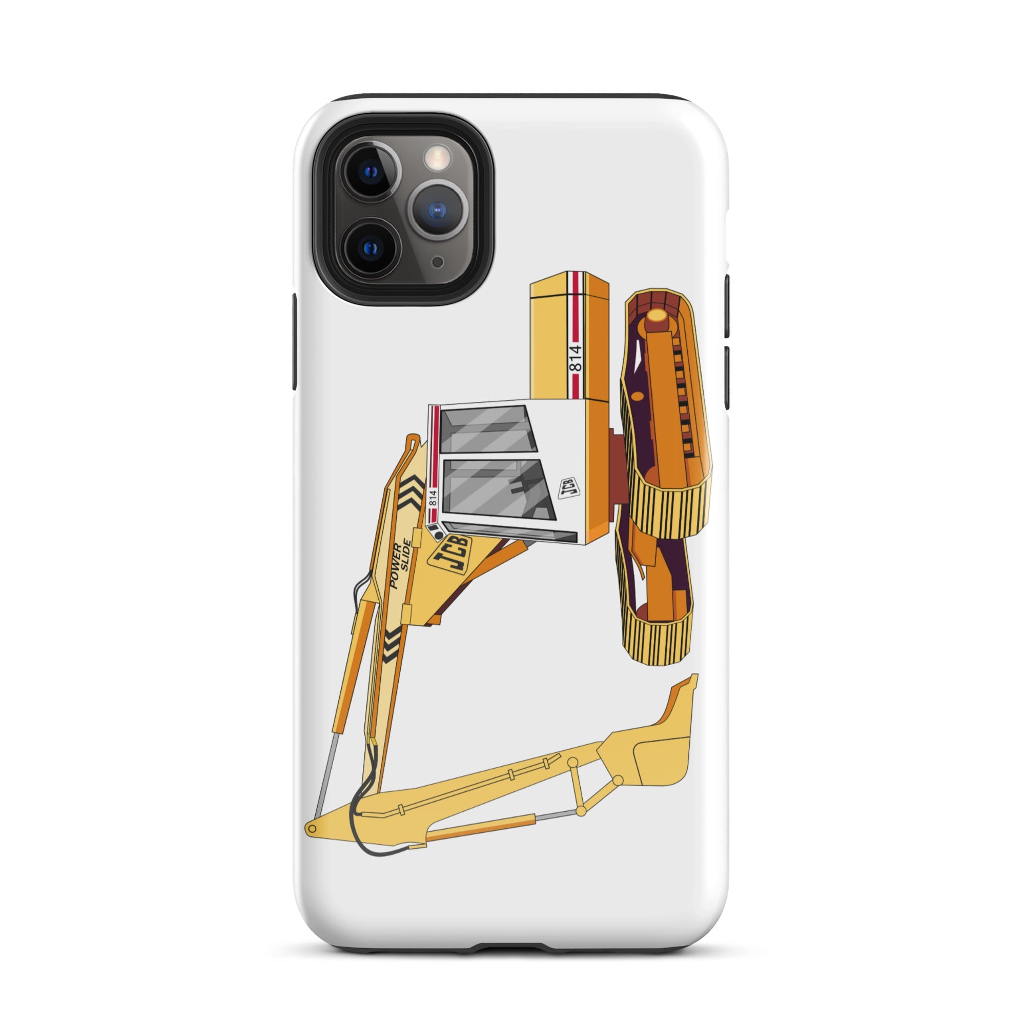 The Tractors Mugs Store iPhone 11 Pro Max JCB 814 Tough Case for iPhone® Quality Farmers Merch