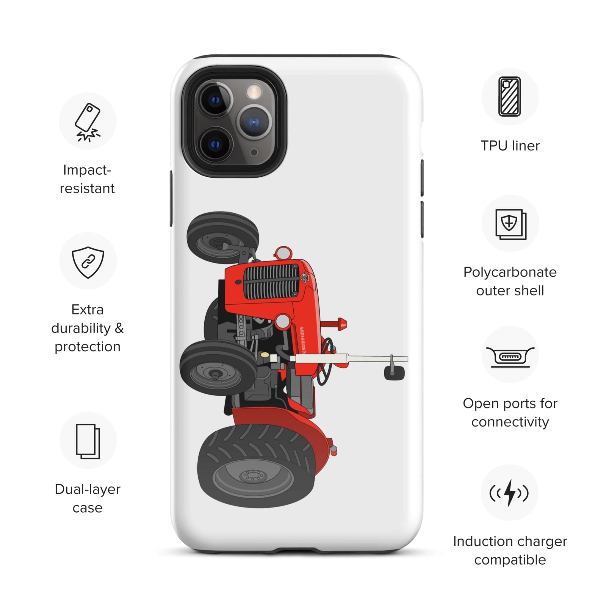 The Tractors Mugs Store iPhone 11 Pro Max Massey Ferguson 35X Tough Case for iPhone® Quality Farmers Merch