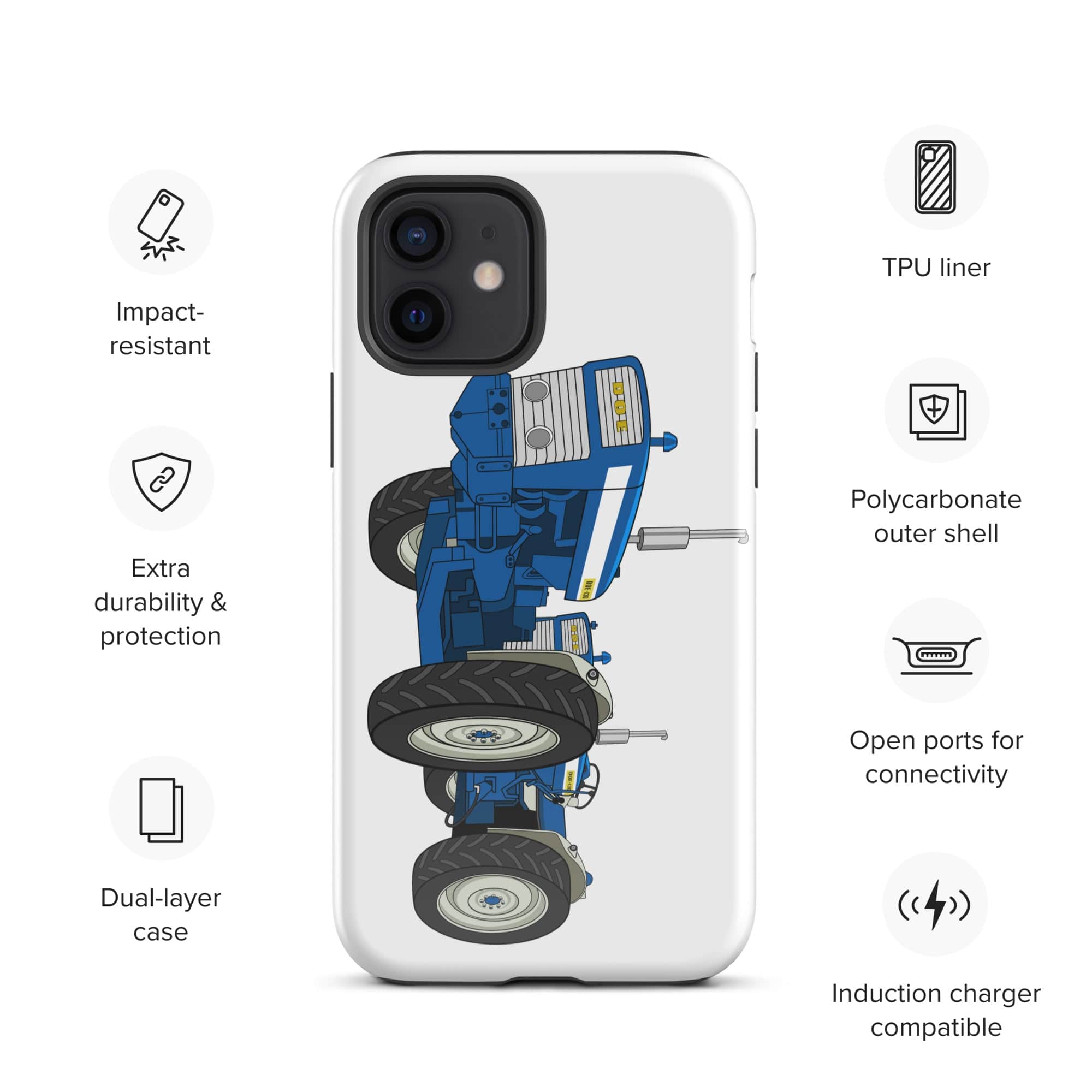 The Tractors Mugs Store iPhone 12 DOE Dual Drive 130 Tough Case for iPhone® Quality Farmers Merch