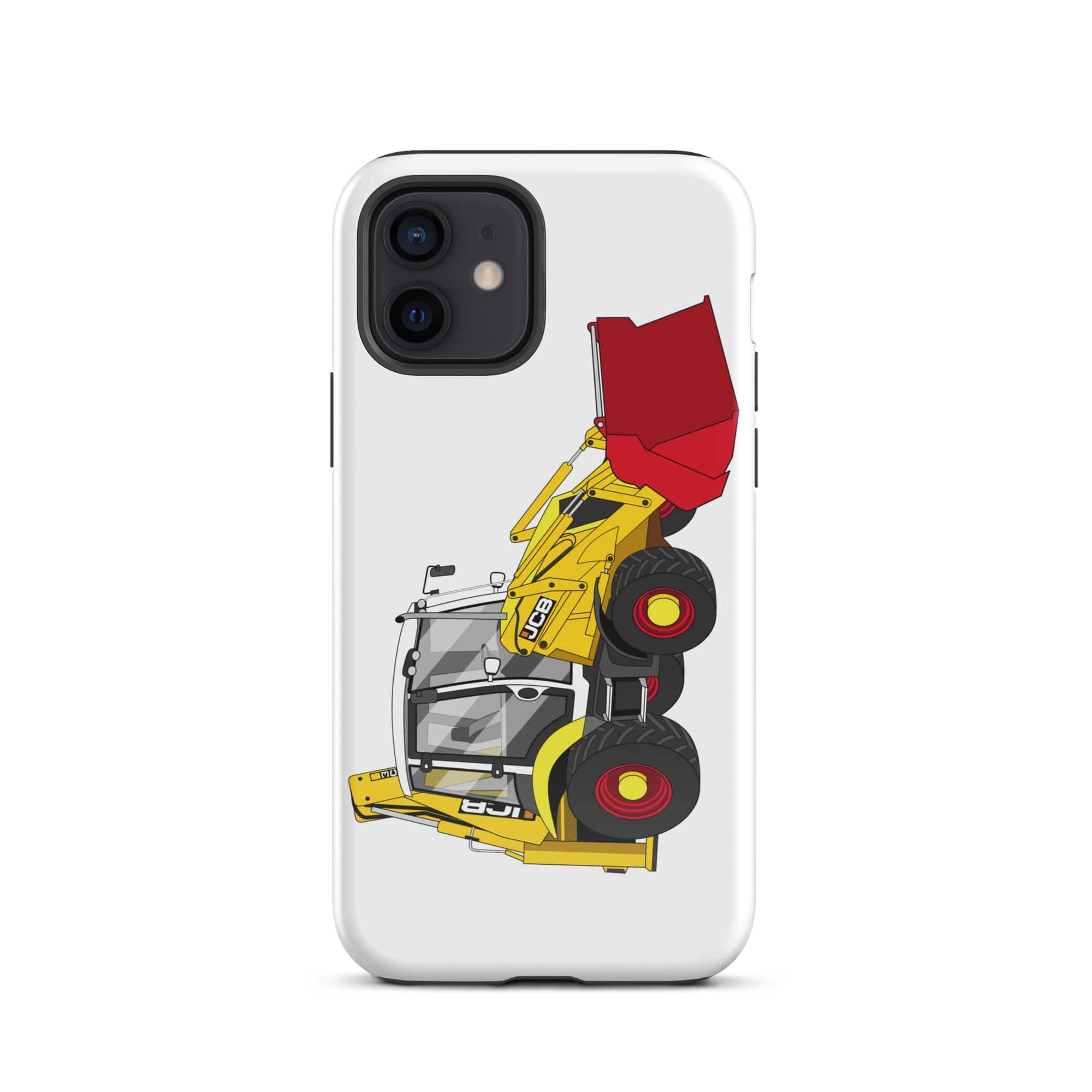 The Tractors Mugs Store iPhone 12 JCB 3CX 70th Anniversary Edition Tough Case for iPhone® Quality Farmers Merch