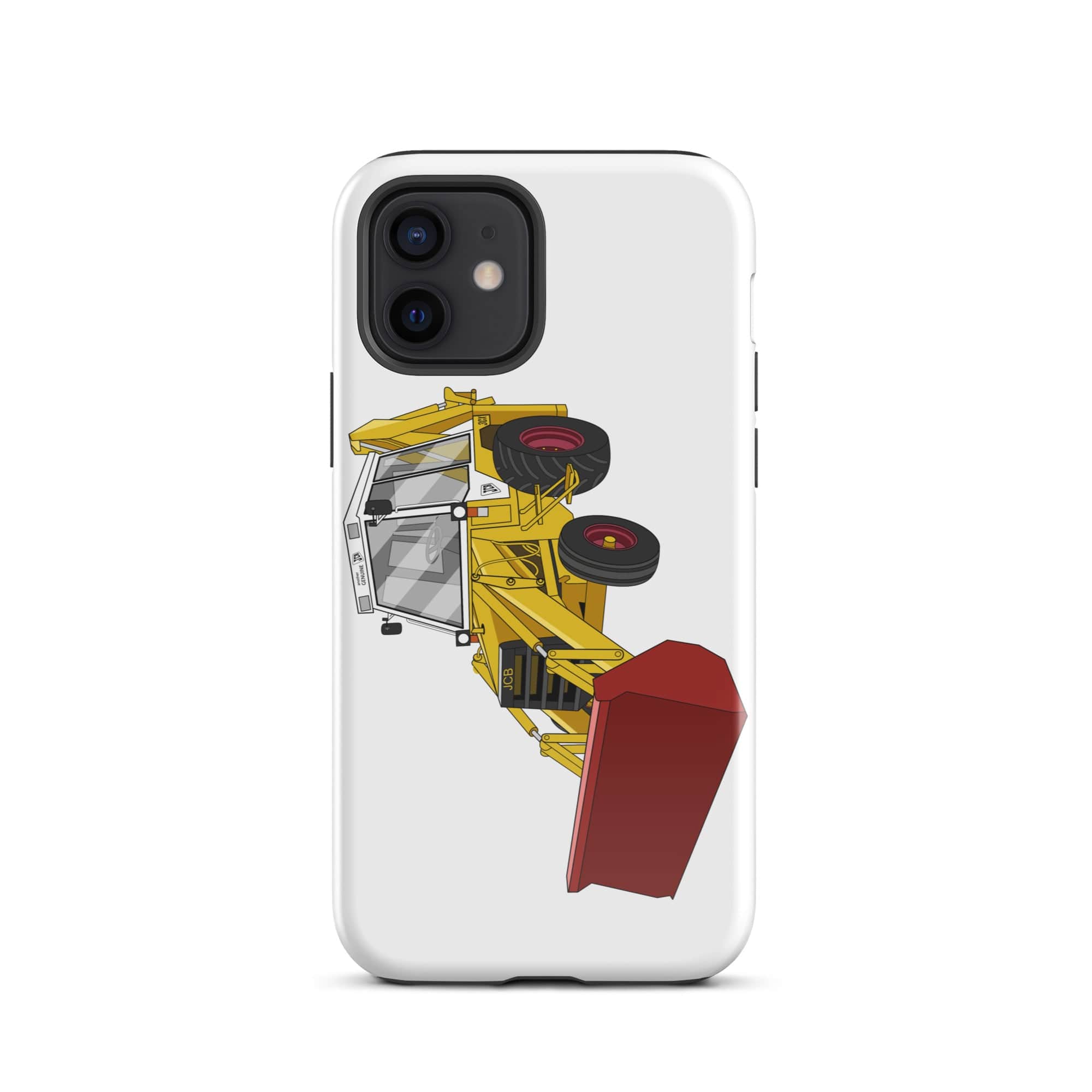 The Tractors Mugs Store iPhone 12 JCB 3CX White Cabin 2WD Tough Case for iPhone® Quality Farmers Merch