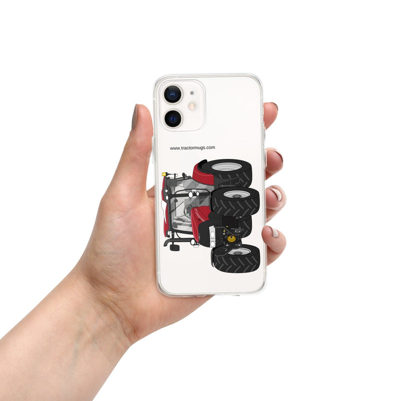The Tractors Mugs Store iPhone 12 mini Case IH Maxxum 150 Activedrive 8 Clear Case for iPhone® Quality Farmers Merch