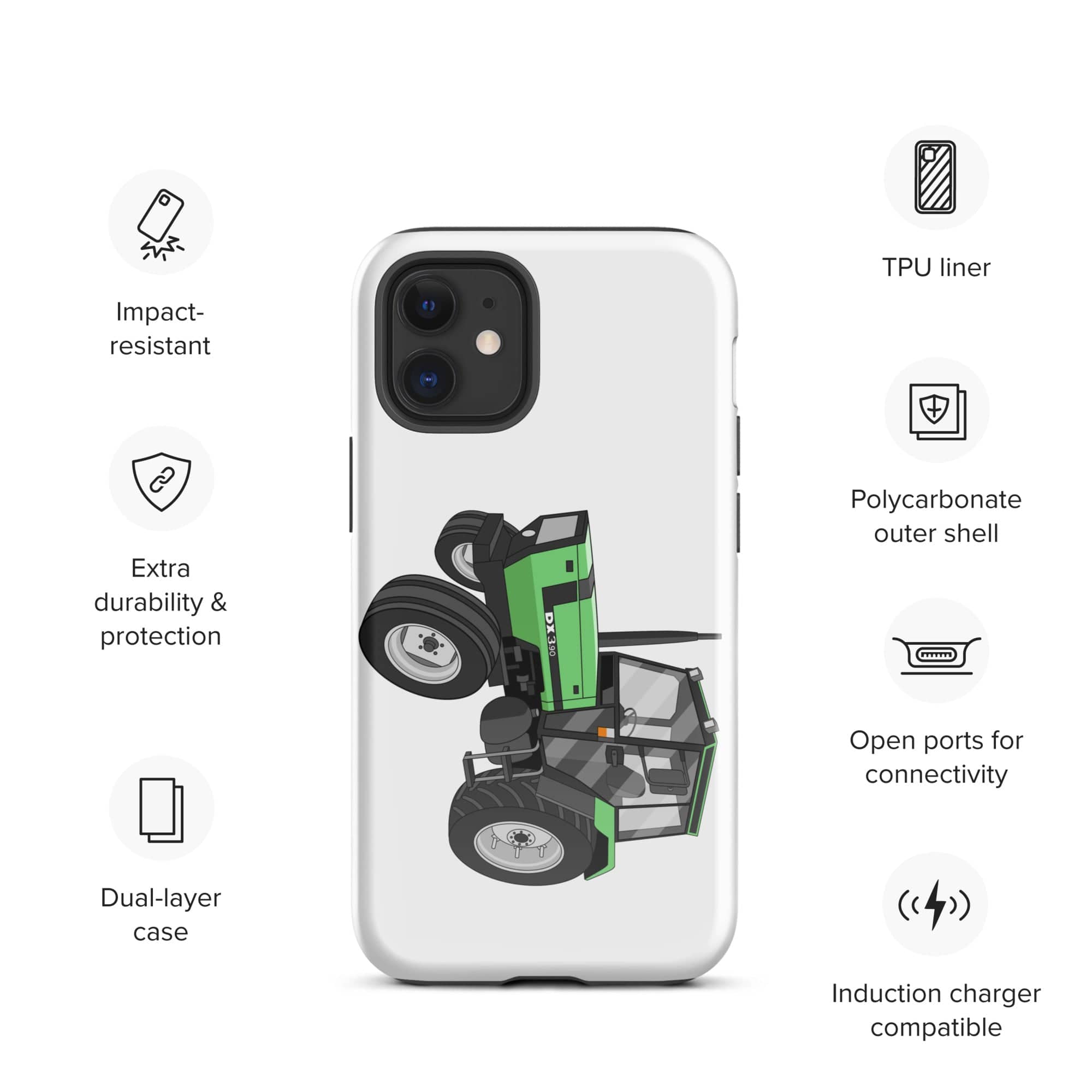 The Tractors Mugs Store iPhone 12 mini Deutz Fahr DX 3.90 Tough Case for iPhone® Quality Farmers Merch